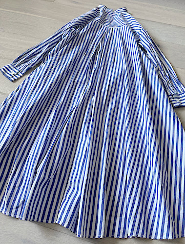Journal Standard Blue White Striped 100% Cotton Shirt Dress Size M Relaxed Fit