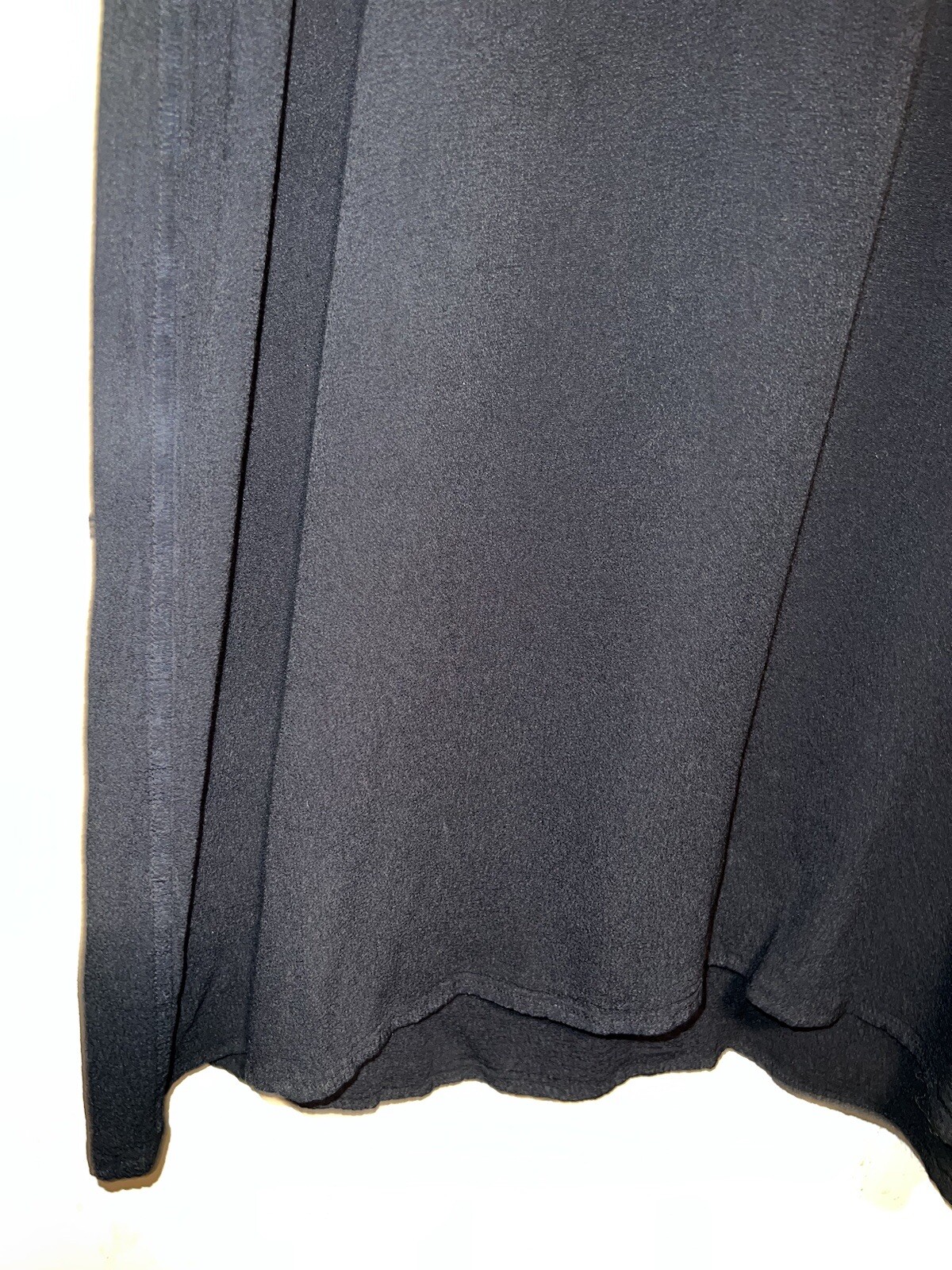 GHOST vintage black crepe long v-neck maxi dress Size L. c854