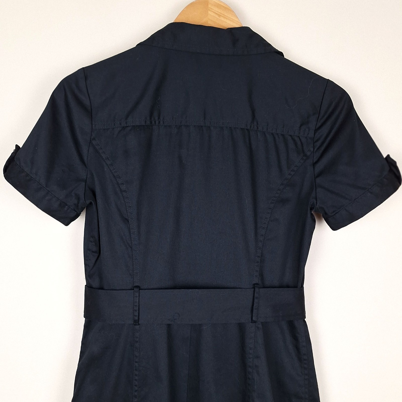 Black Goth Utility Shirt Dress, Size 6. Streetwear Metal 90s punk indie skater