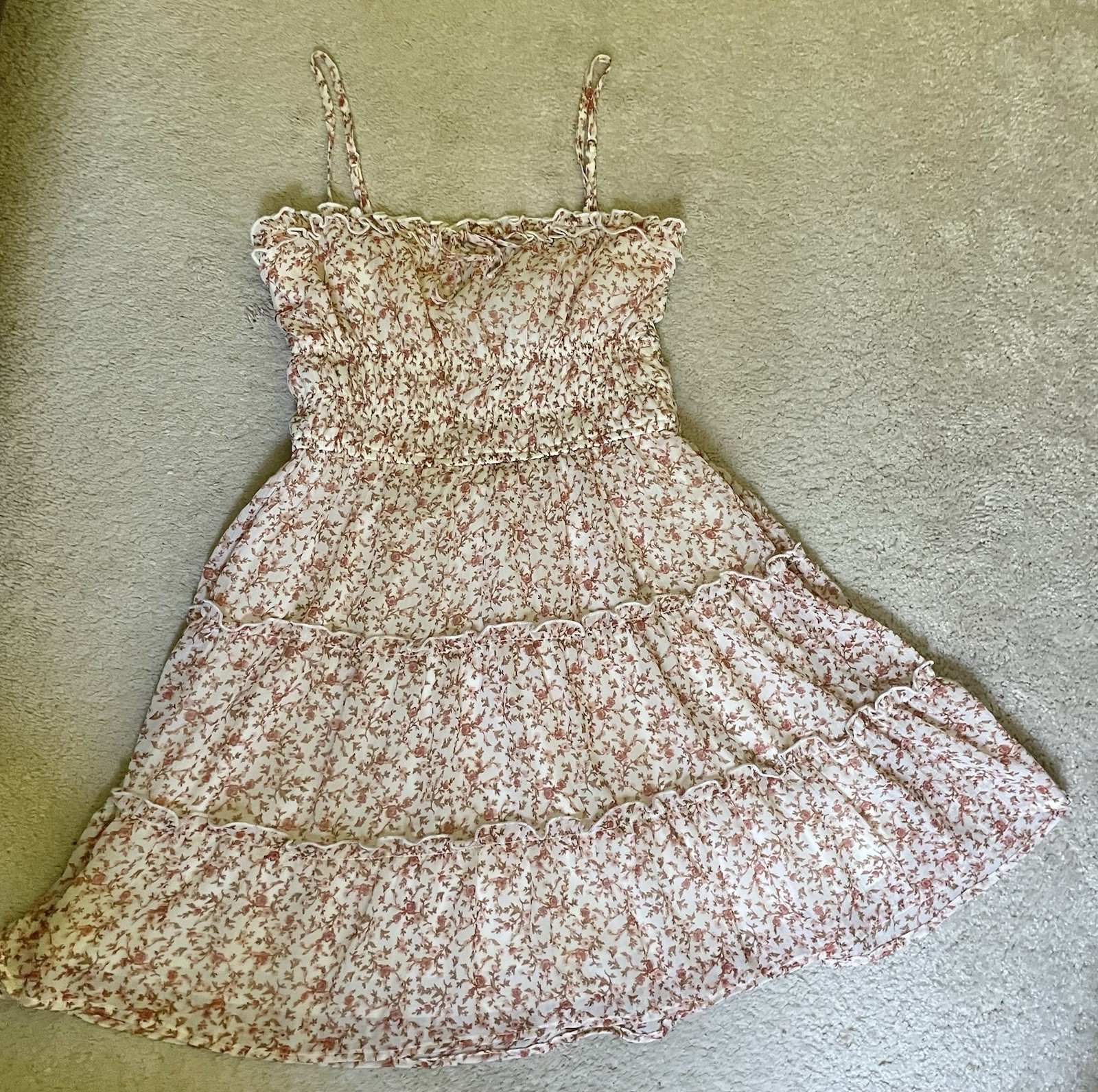 Trixxi Party Summer Dress Adjustable Spagetti Straps Elastic Women Size S