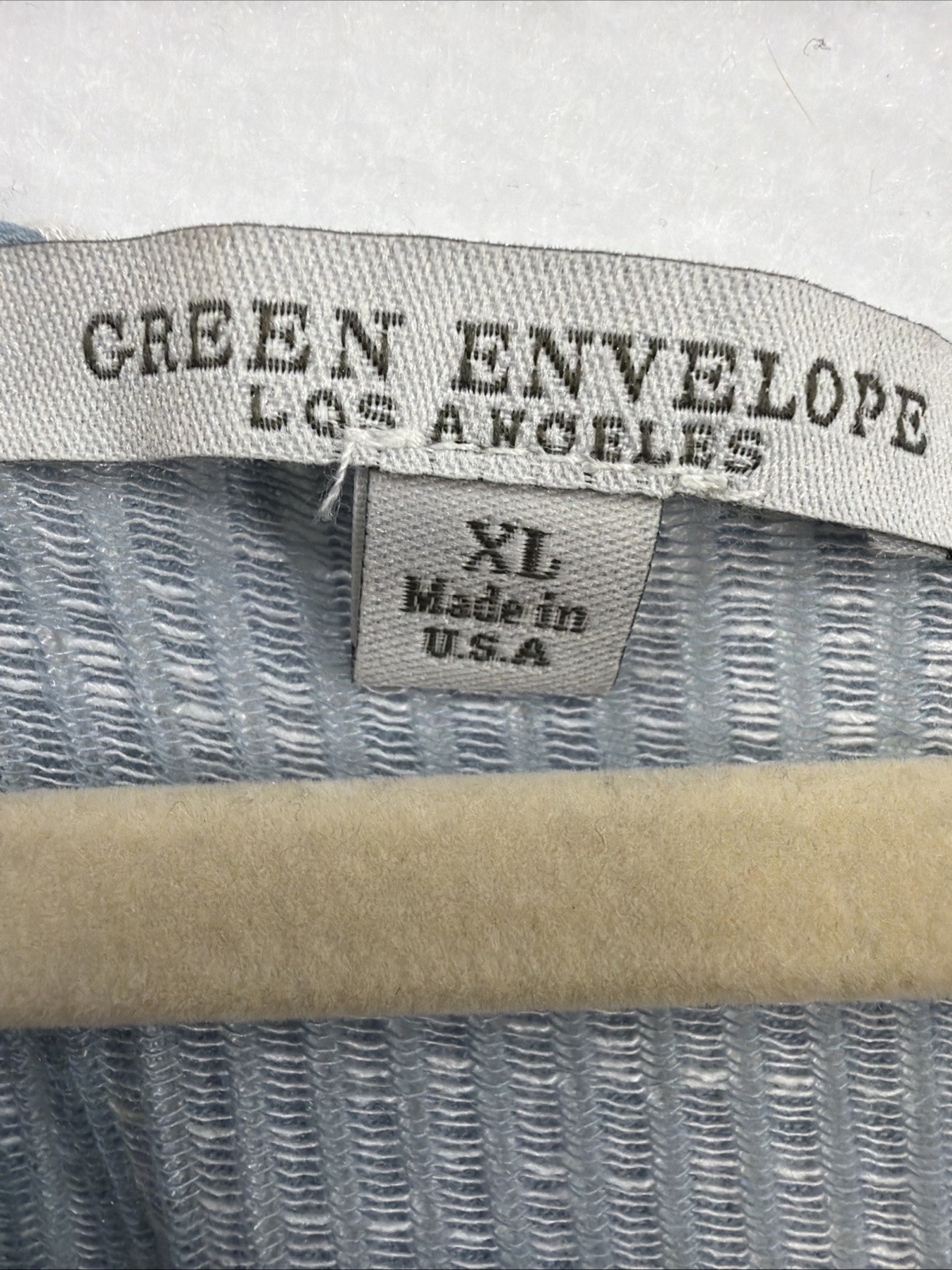 Sleeveless Tank Dress – Green Envelope Blue white stripe sz Large Summer USA