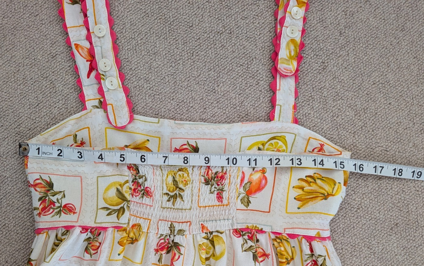 Vintage inspired 1970 look smocked pinafore dress Paper Hearts Australia size 8