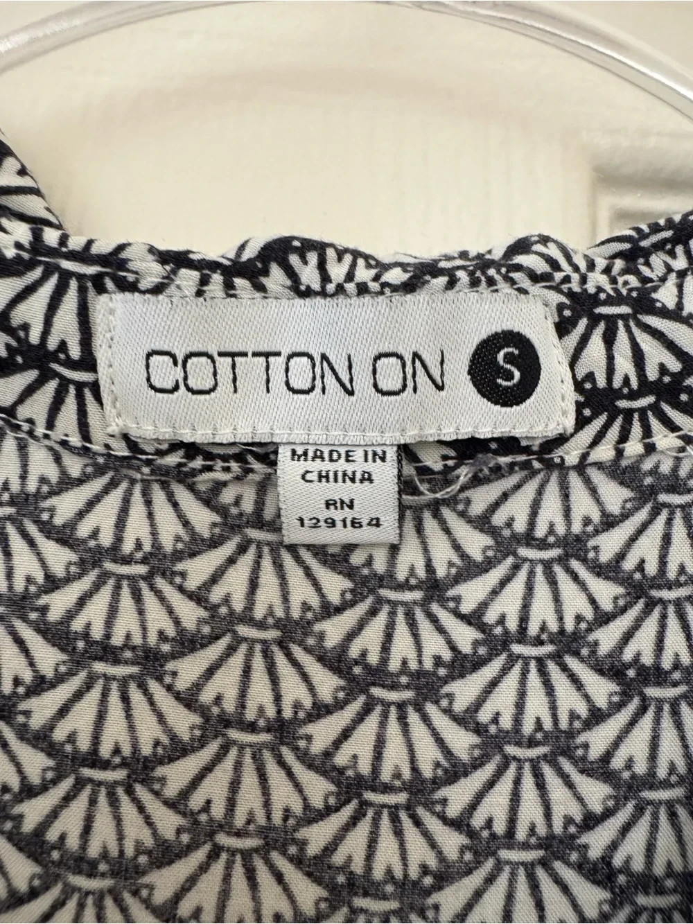 Cotton On Sleeveless Printed Polo Dress – Black & White shell pattern