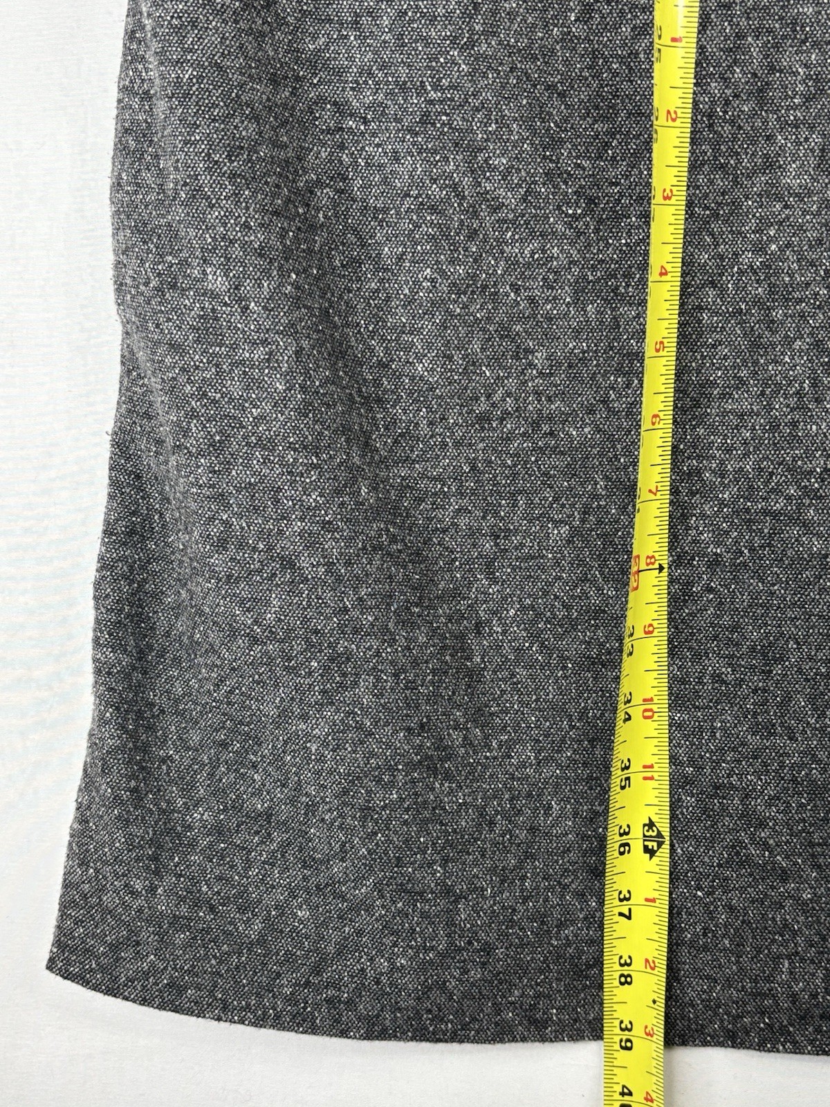 Ann Taylor LOFT Gray Wool Blend Sweater Dress Womens Size 12 Ruffle Collar