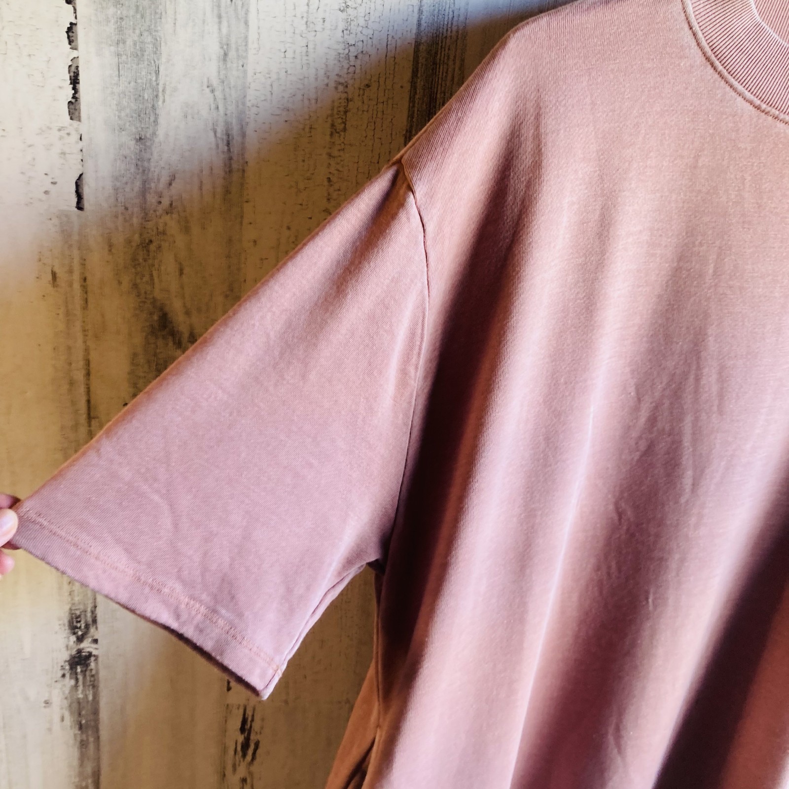 NWOT Free People FP Movement Sweatshirt Dress M Pink French Terry Swing Trapeze
