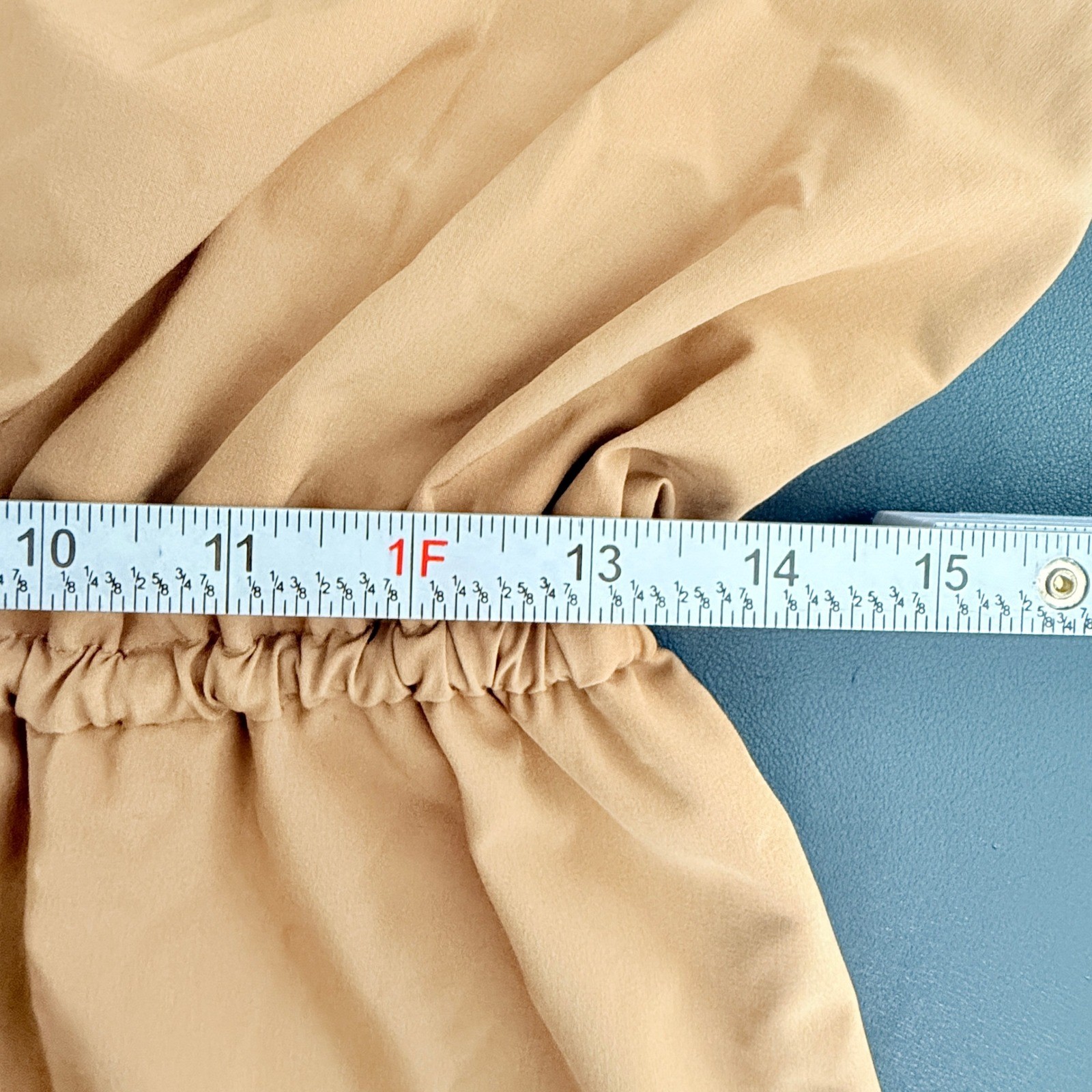 Golden Tan Vneck Tiered Maxi Dress Sleeveless Tie Bows Pockets Fairy Cottagecore