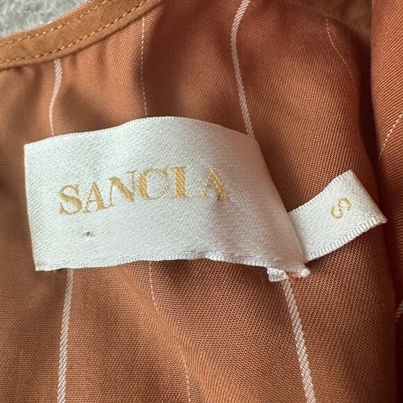 Sancia Mabel Dress SMALL Tencel Lyocell Tie Front Boho