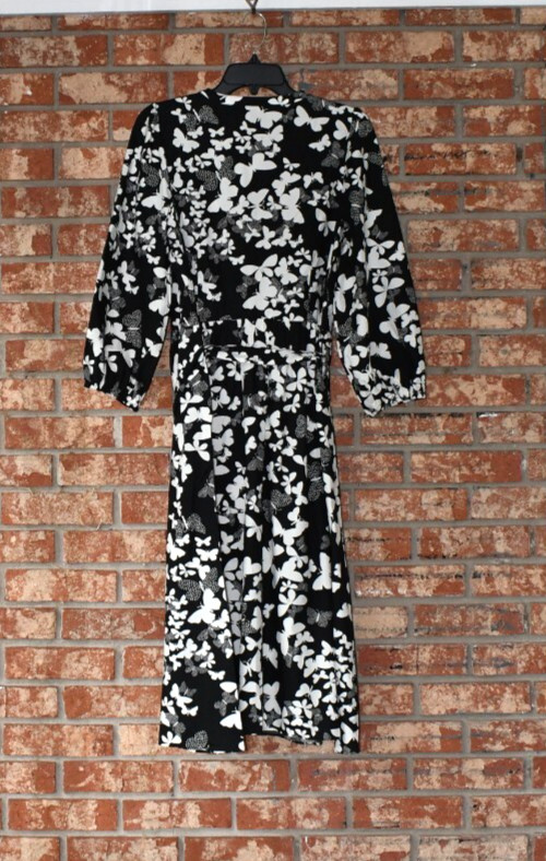 Talbots Multicolored 3/4 Length Sleeves Dress Size 10 NWT