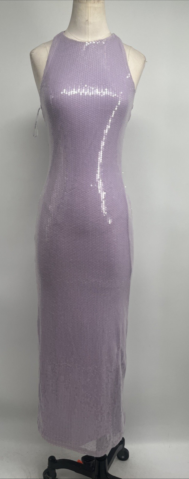 Rare London Women’s Sequin Sleeveless Race Back Maxi Dress Size 4 Style SDN291