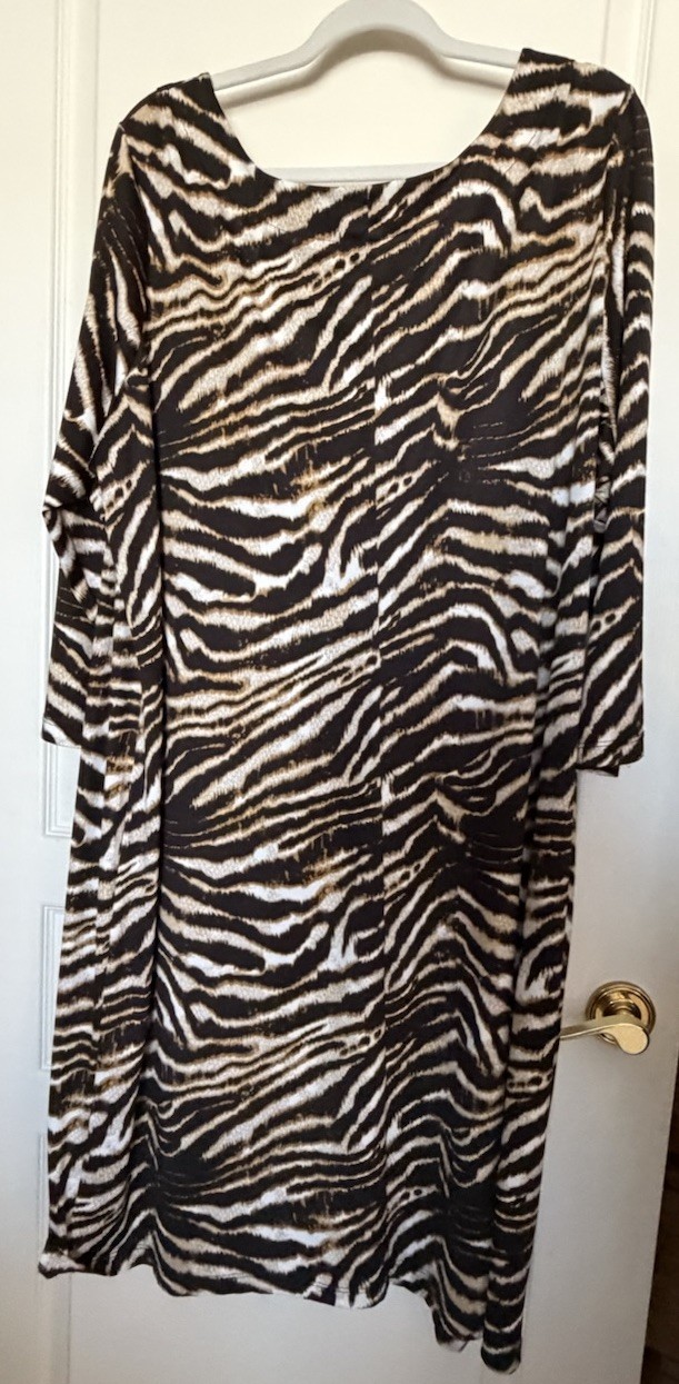 SLINKY BRAND USA Short Dress Animal Print Stretchy Polyester/Spandex SZ 3X