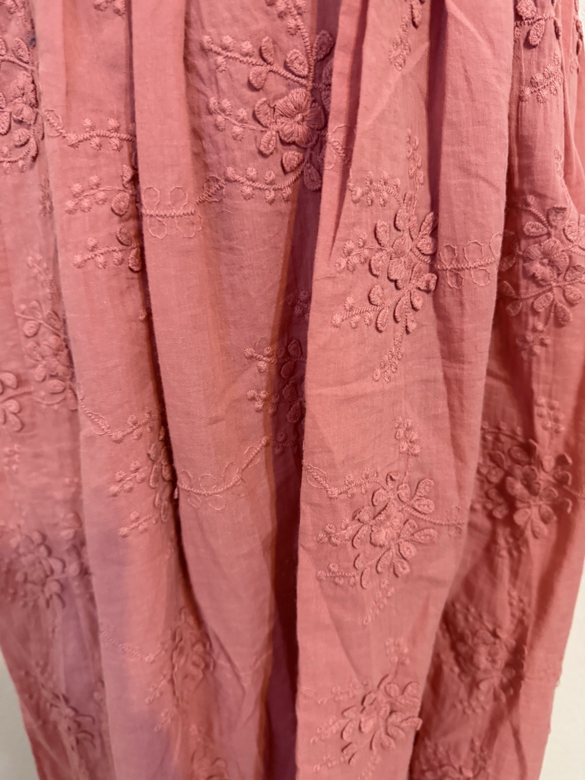 Everly On Location Dress Cotton Lace Midi Dress Beautiful Dusty Rose Size Large