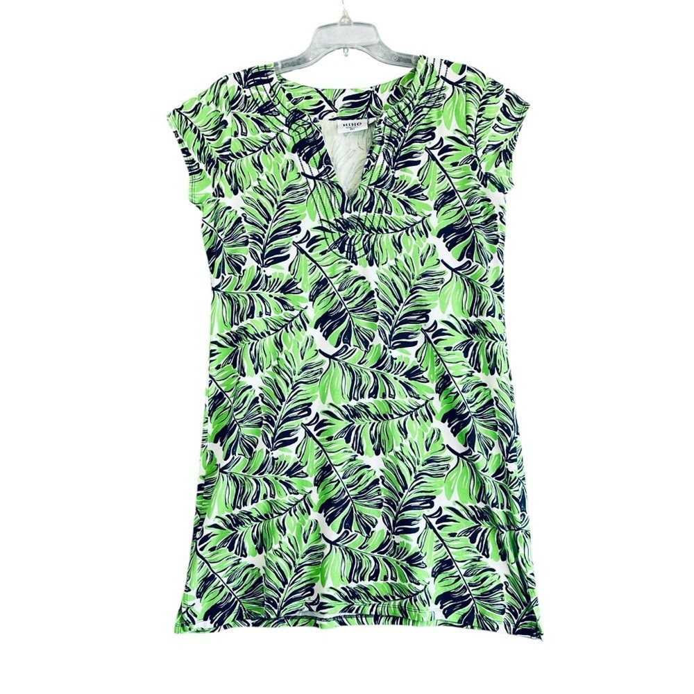 HIHO Palm Leaf Cap Sleeve Dress 🌴 Island Babe Vibes Size Small