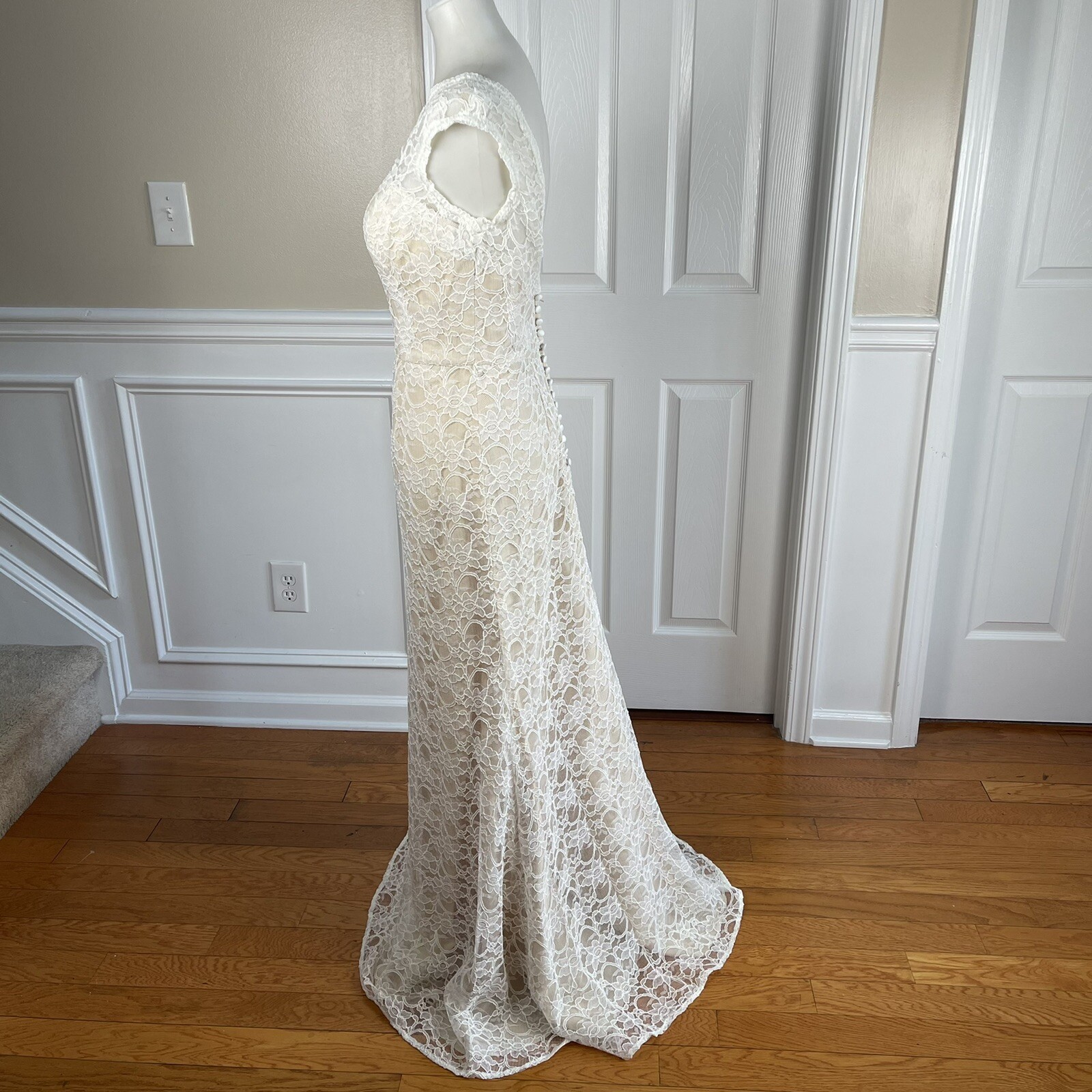 Morilee By Madeline Wedding Dress Size 14 White Open Back Sleeveless Maxi