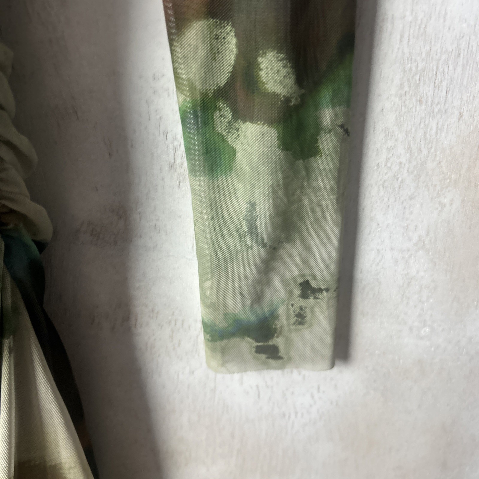 Zara Long Tie-dye Tulle Green Dress Size Medium New with Tags (J)