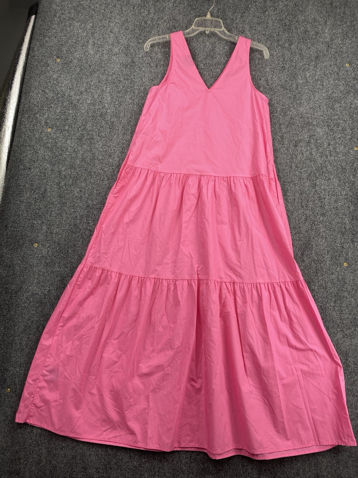 Who What Wear Hot Pink V-Neck Tiered Maxi Dress * Curated Chaos*
