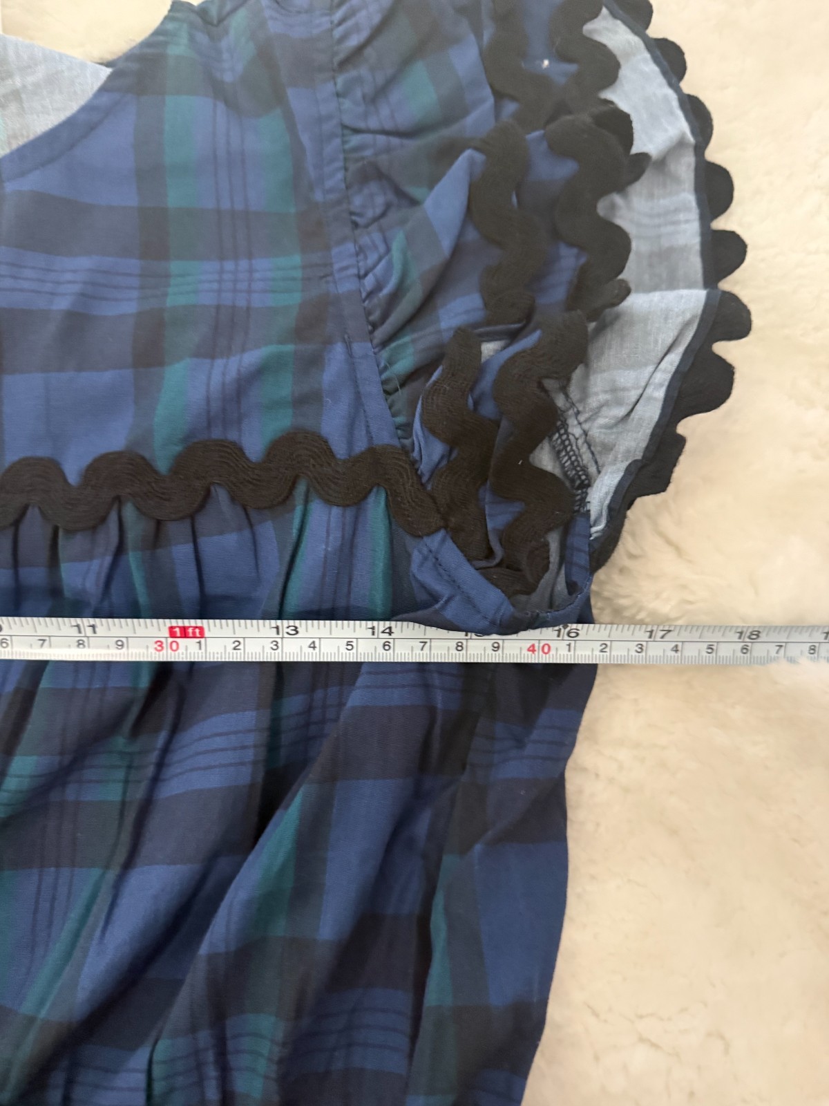 NWT STS Sail to Sable Blackwatch Plaid Cotton Tiered Maxi Dress S