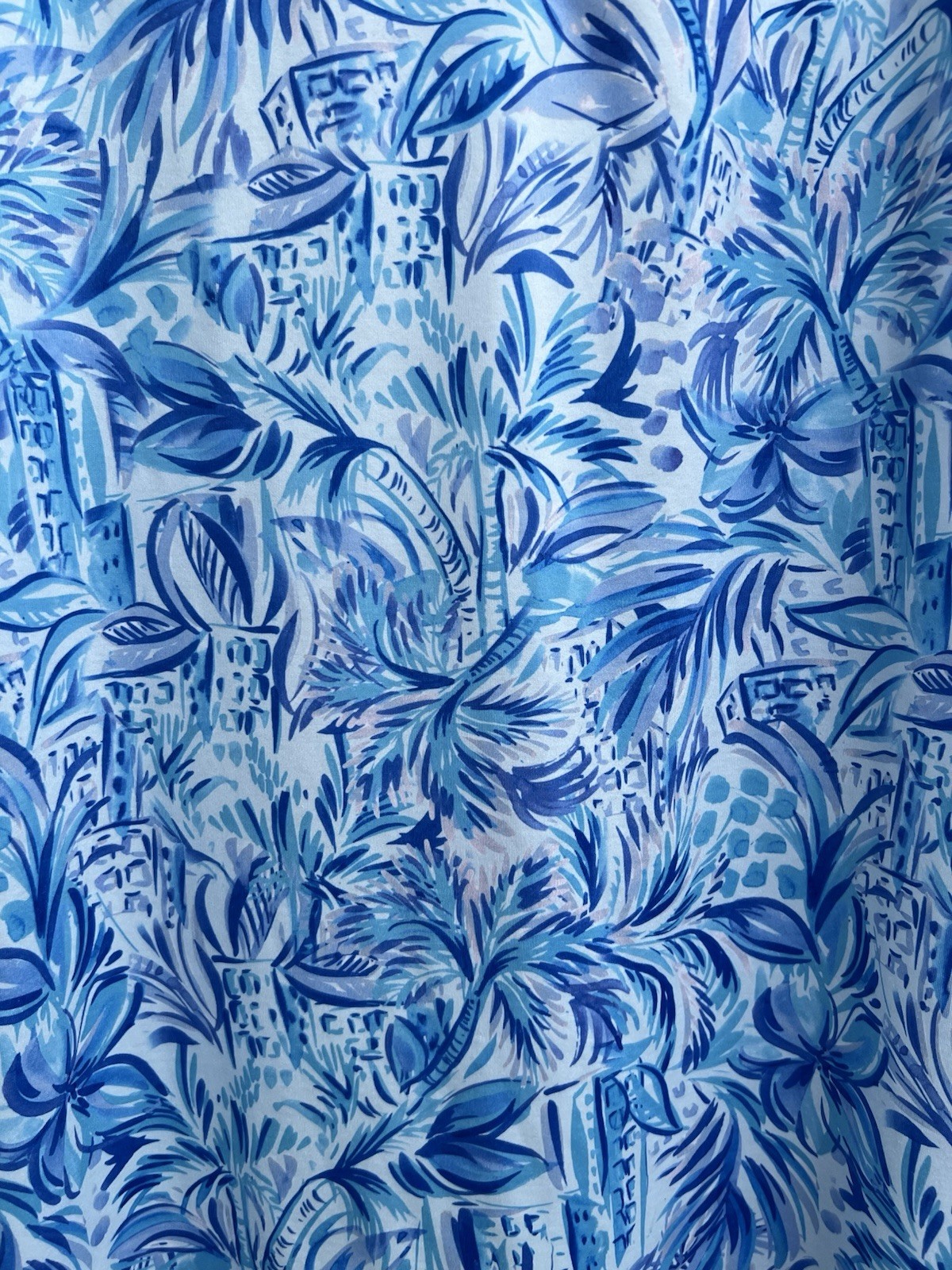 Stella Parker Dress Womens Medium Blue Floral Pockets Sleeveless Boho Coastal XL