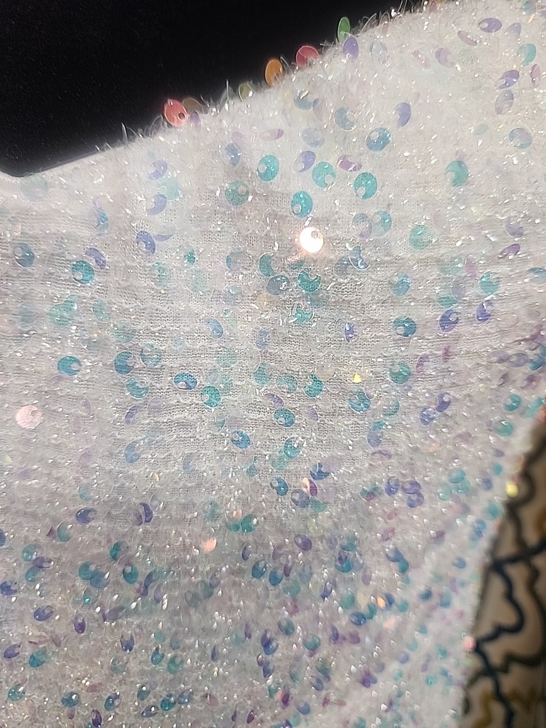 2x Sequin Long Iridescent Sleeves Sweatheart Neckline Prom Homecoming Dress