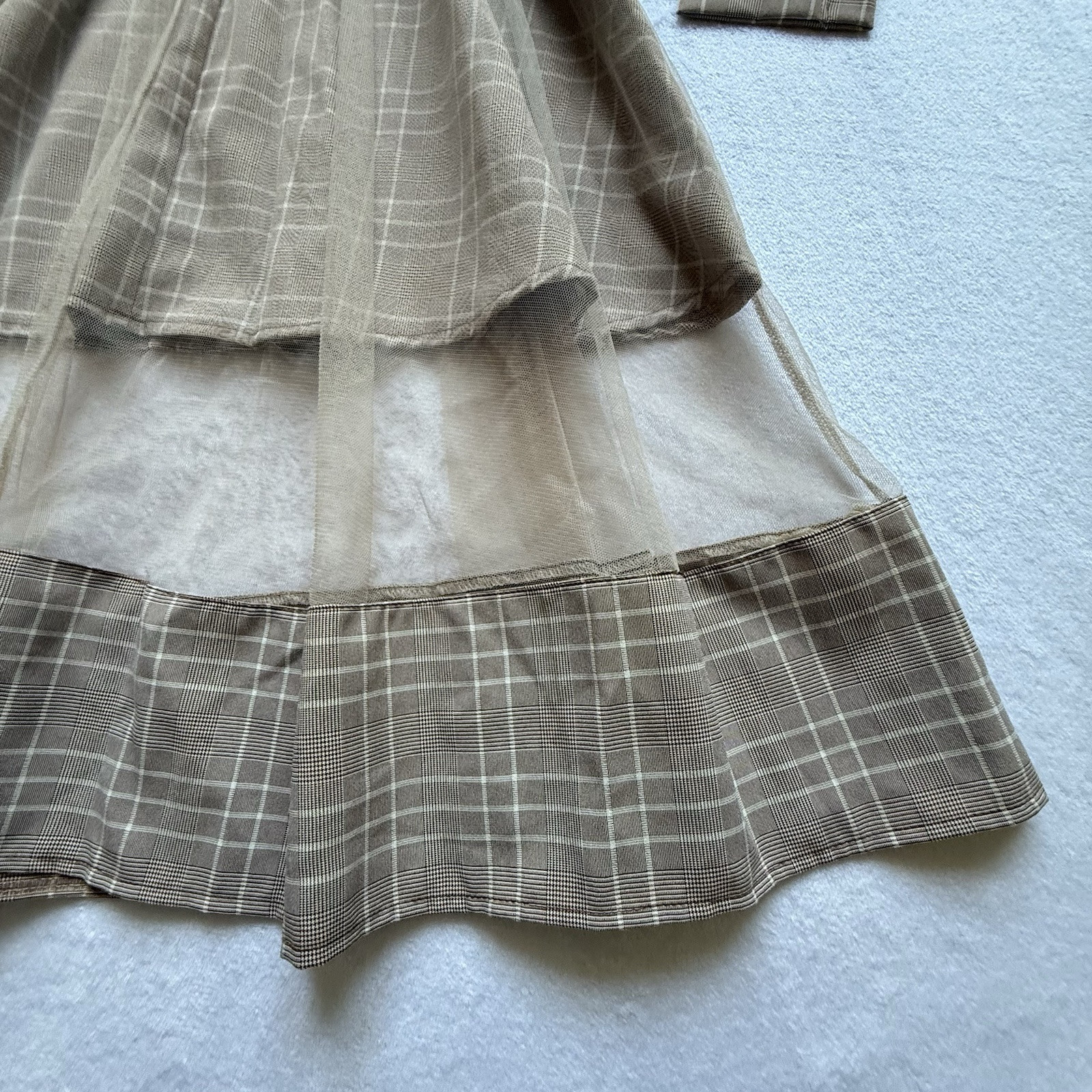 VTG Bespoke Handmade Unlabeled Dress S Cottagecore Prairie Trad 60s Layer Flare