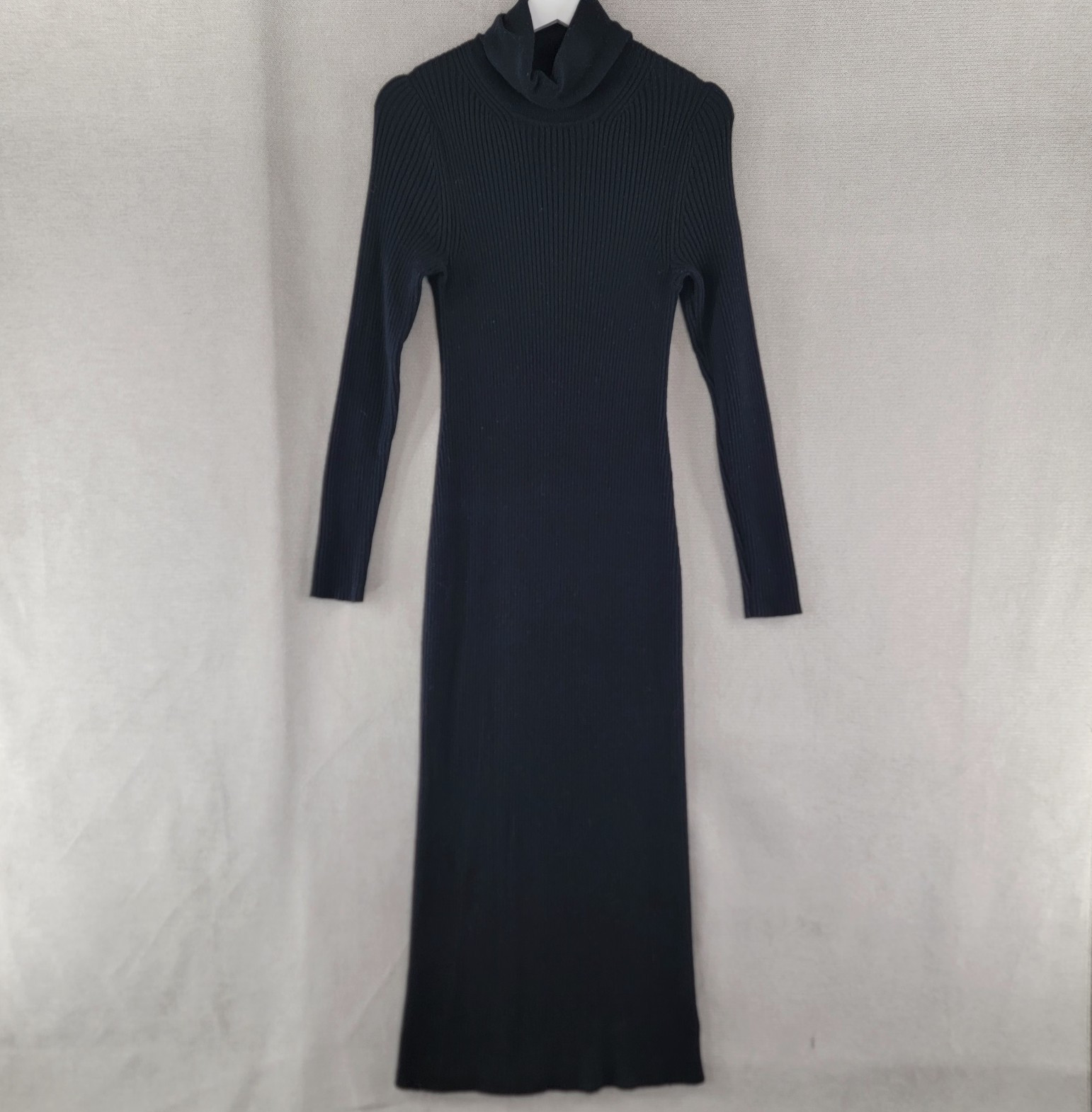 Gap Womens Sweater Dress Wool Blend Ribbed Turtleneck Maxi Size Large Petite