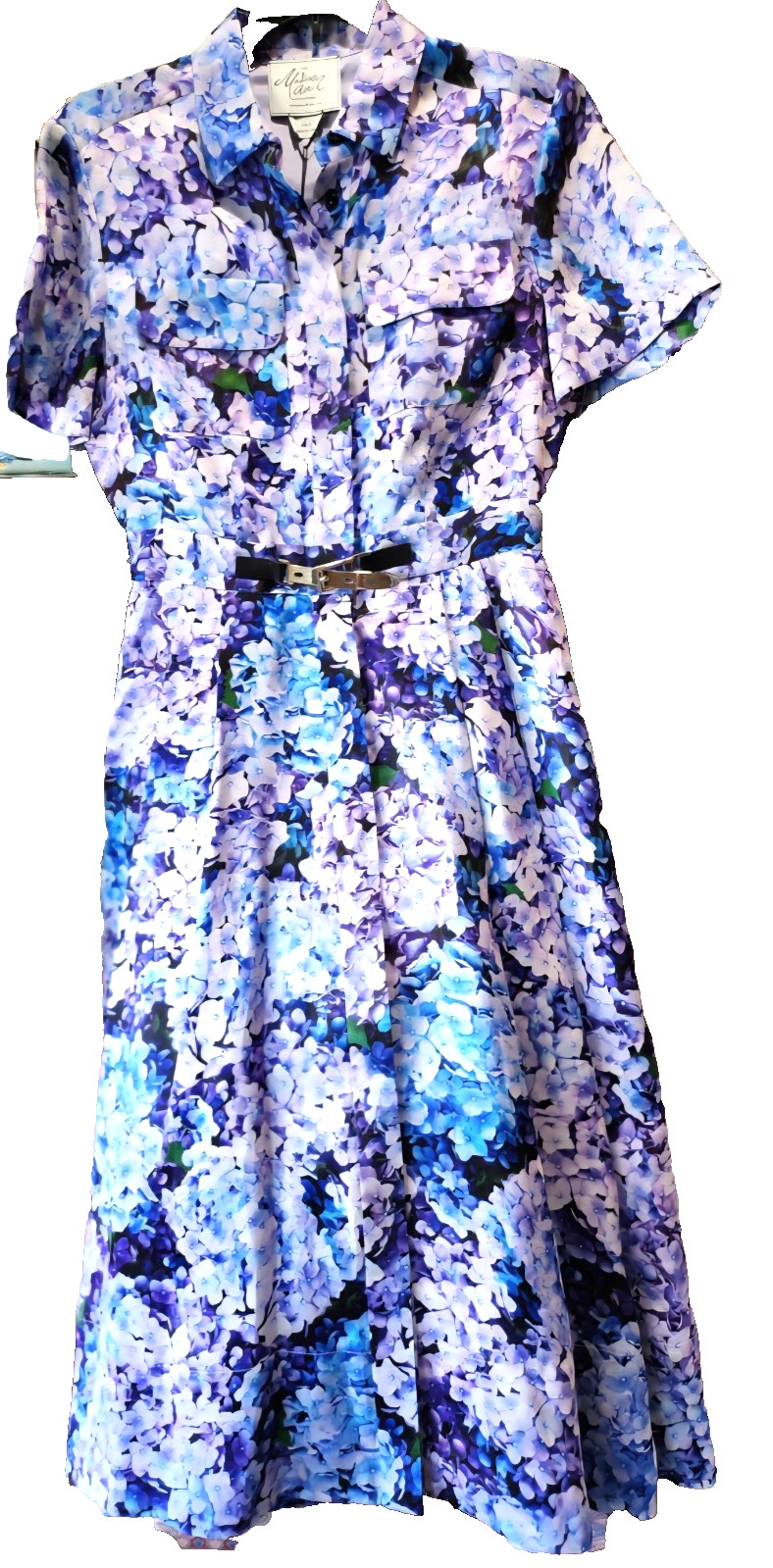KATE SPADE MADISON AVENUE NWT $948 HORTENSIA HYDRANGEA 💯 SILK DRESS Size 2