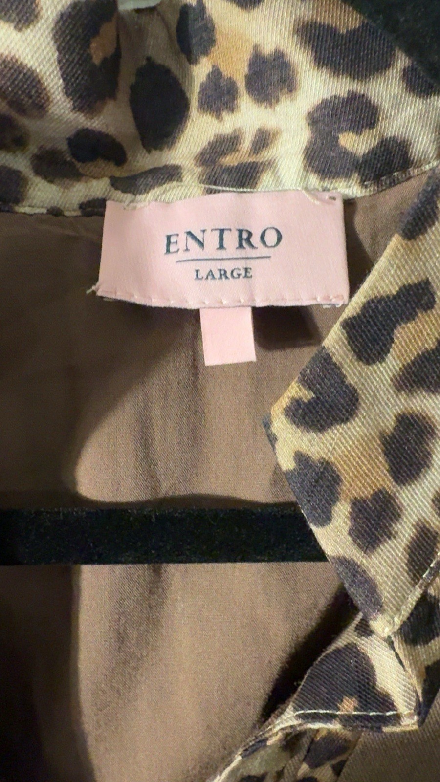 Entro Brown And Cheetah Print Mini Dress