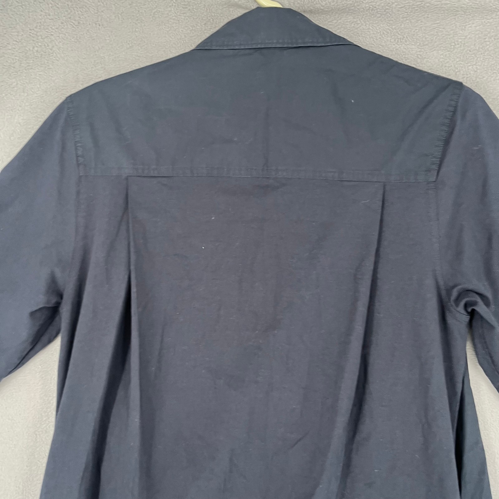 Cos Dress Womens Extra Small Black Buckle Shirt Pockets Tie Belted Button