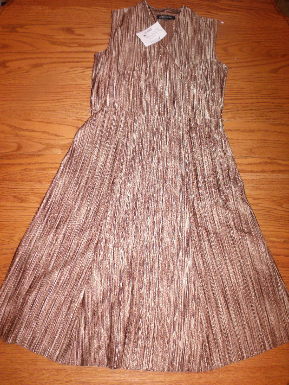 New Womens Jones New York Collection Dress Gold Brown Tan Size M Medium $119