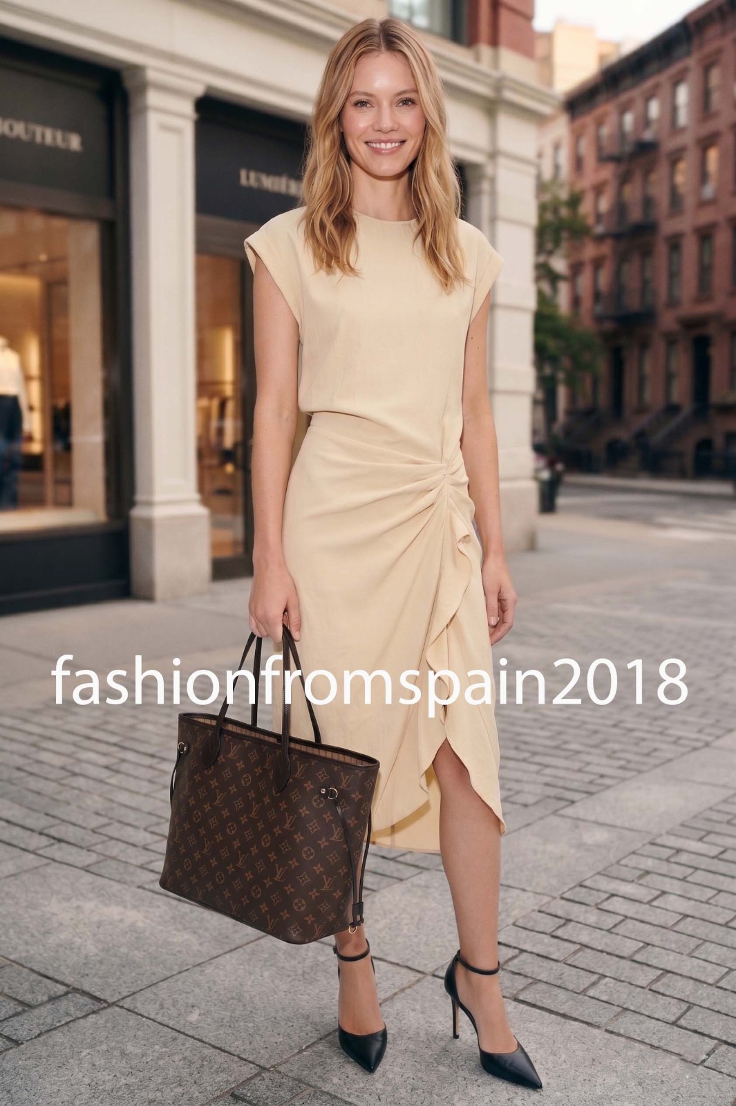 ZARA NEW WOMAN ZW COLLECTION RUFFLED MIDI DRESS SLIT MID ECRU XS-XL 2022/828/715