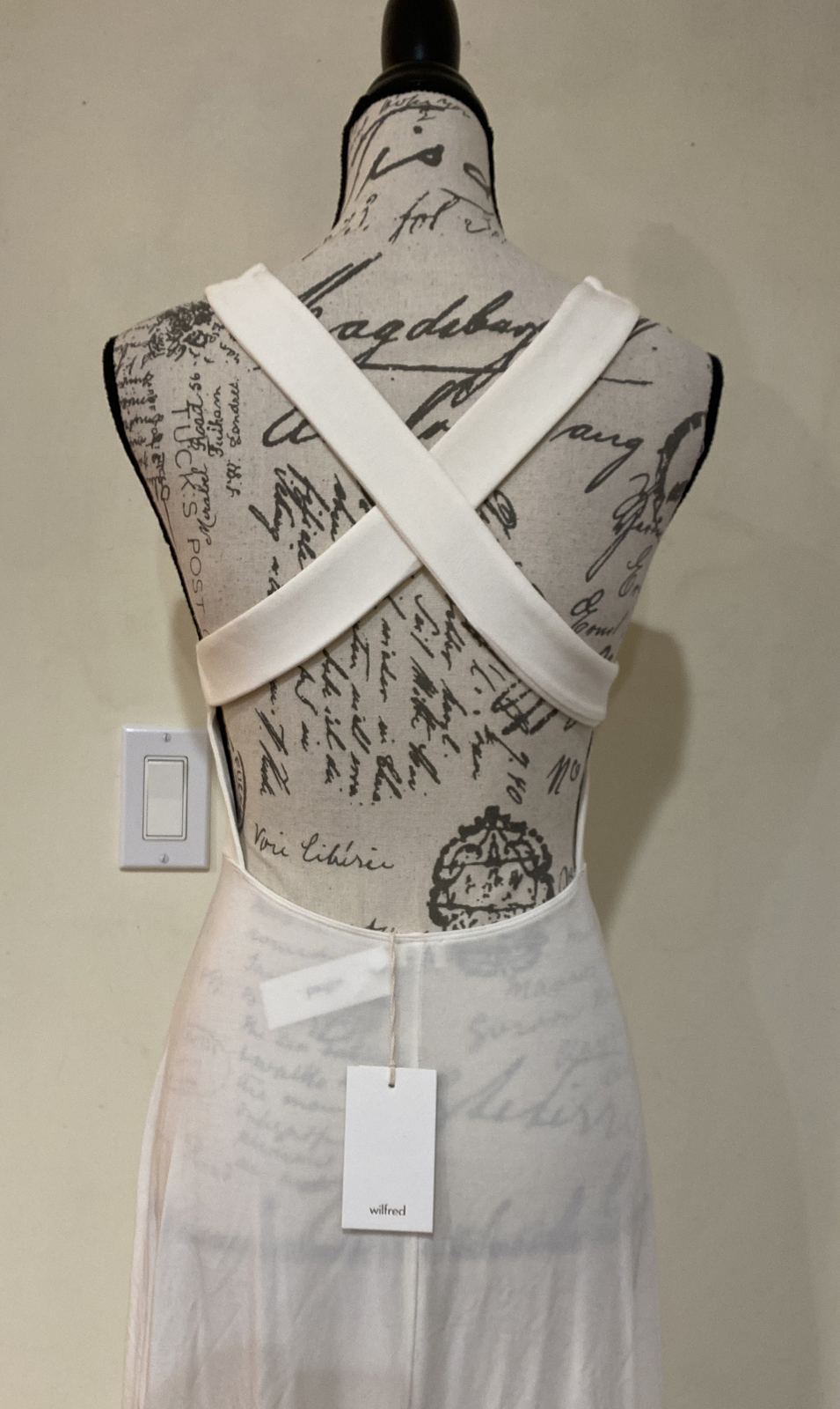 Aritzia Wilfred Medium Beach Cut Out Cross Open Back Dress Size S/P
