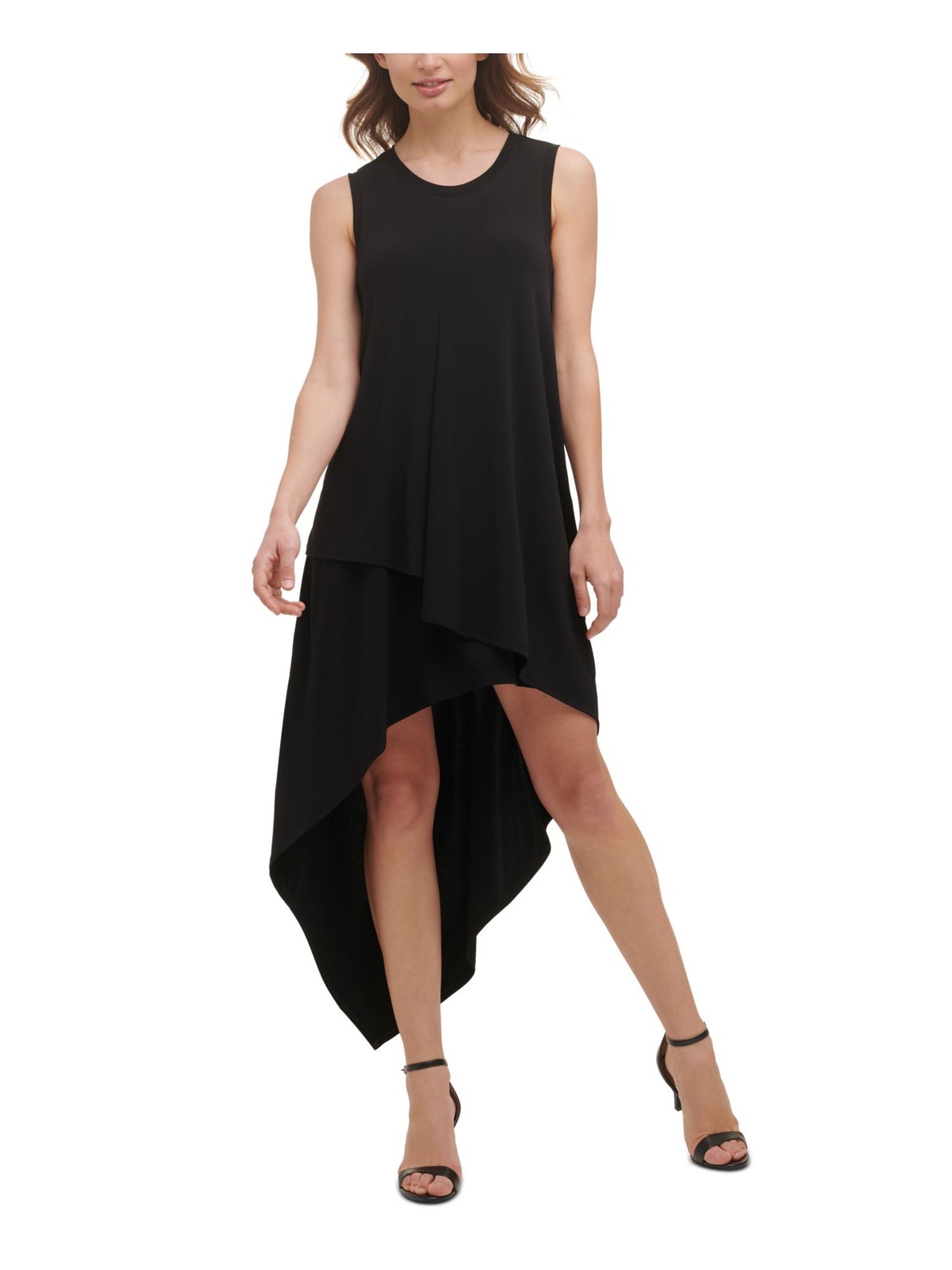 KENSIE DRESSES Womens Jersey Sleeveless Maxi Evening Hi-Lo Dress