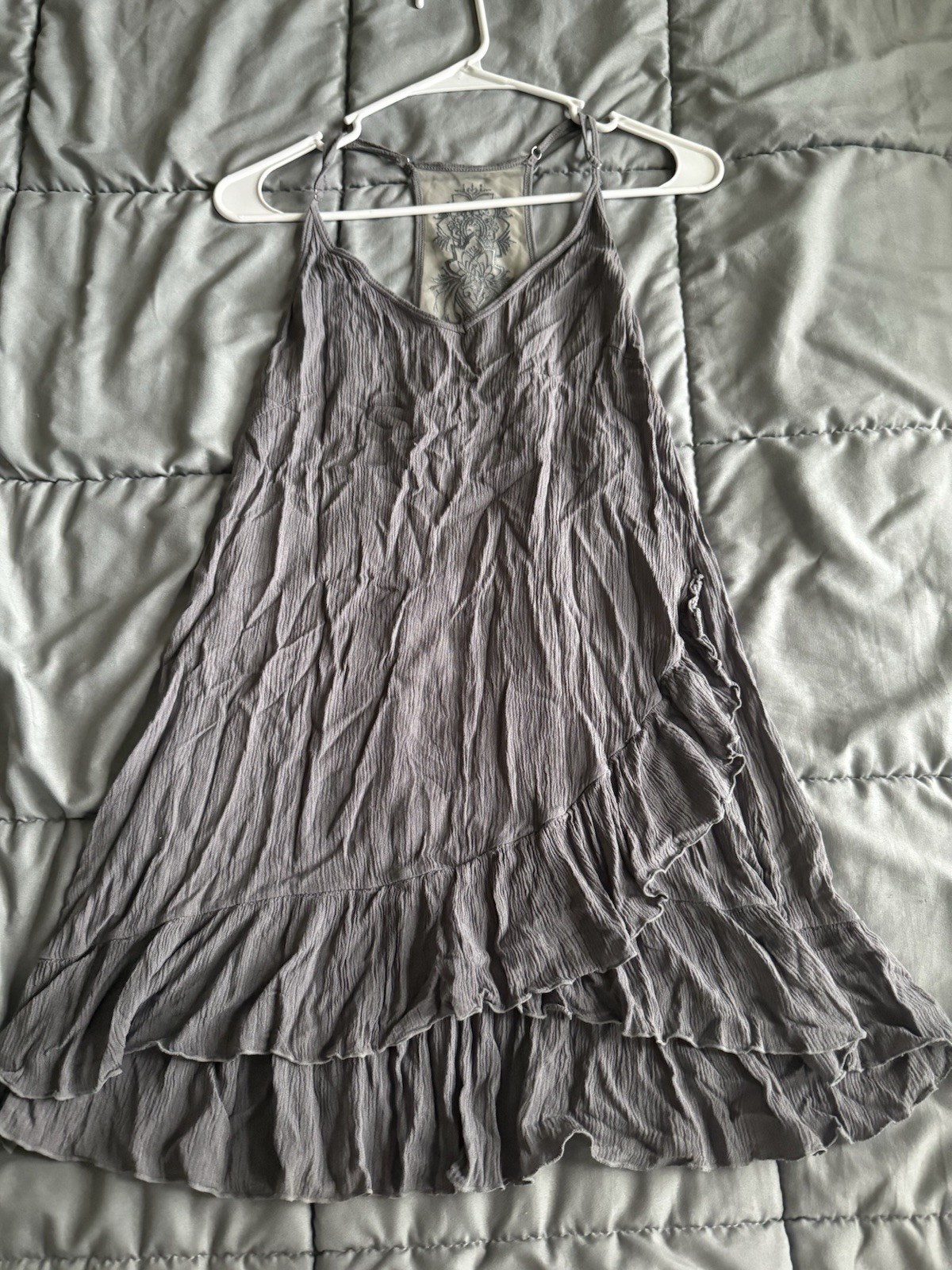 Women’s Grey Dress Size M Lace In The Back