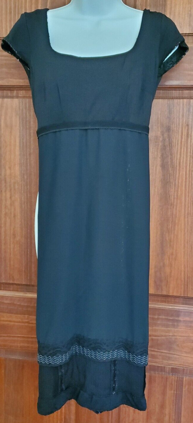 SHAPE FX SPIEGEL Built In Shapewear Black Sequined Party Sheath Dress Sz 2 NWOT