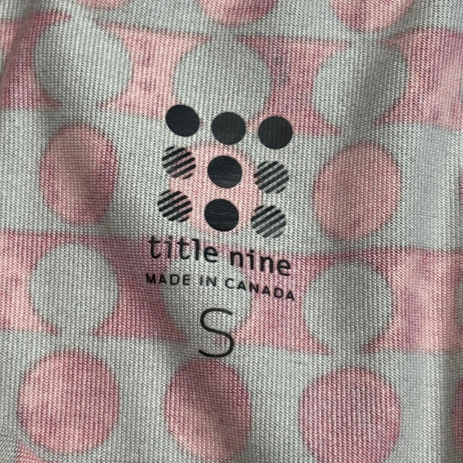 Title Nine Dream Dress Small Red Grey Geometric Dot 1/4 Zip Long Sleeve