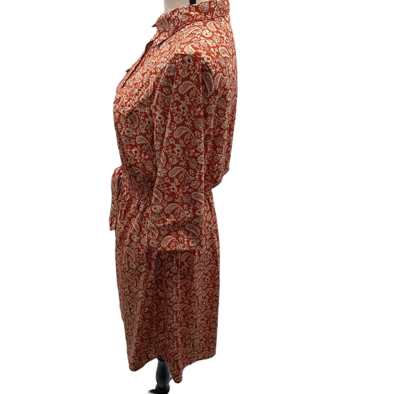 Millennium The Perfect Dress Large Roll Tab Sleeves Elastic Waist