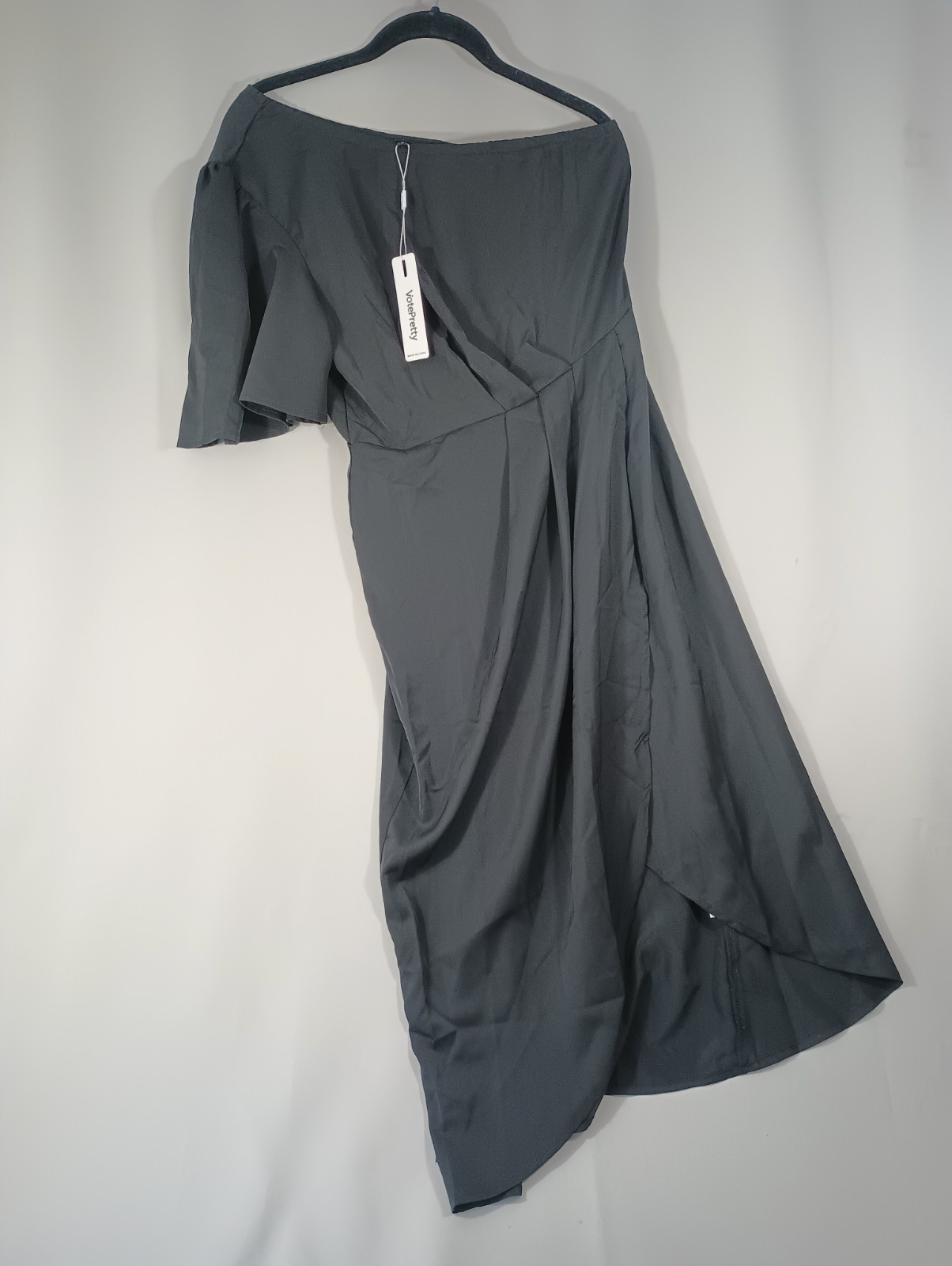 Vote Pretty NEW Small Pleated Front Dress Black 100% Polyester FAST Shipping