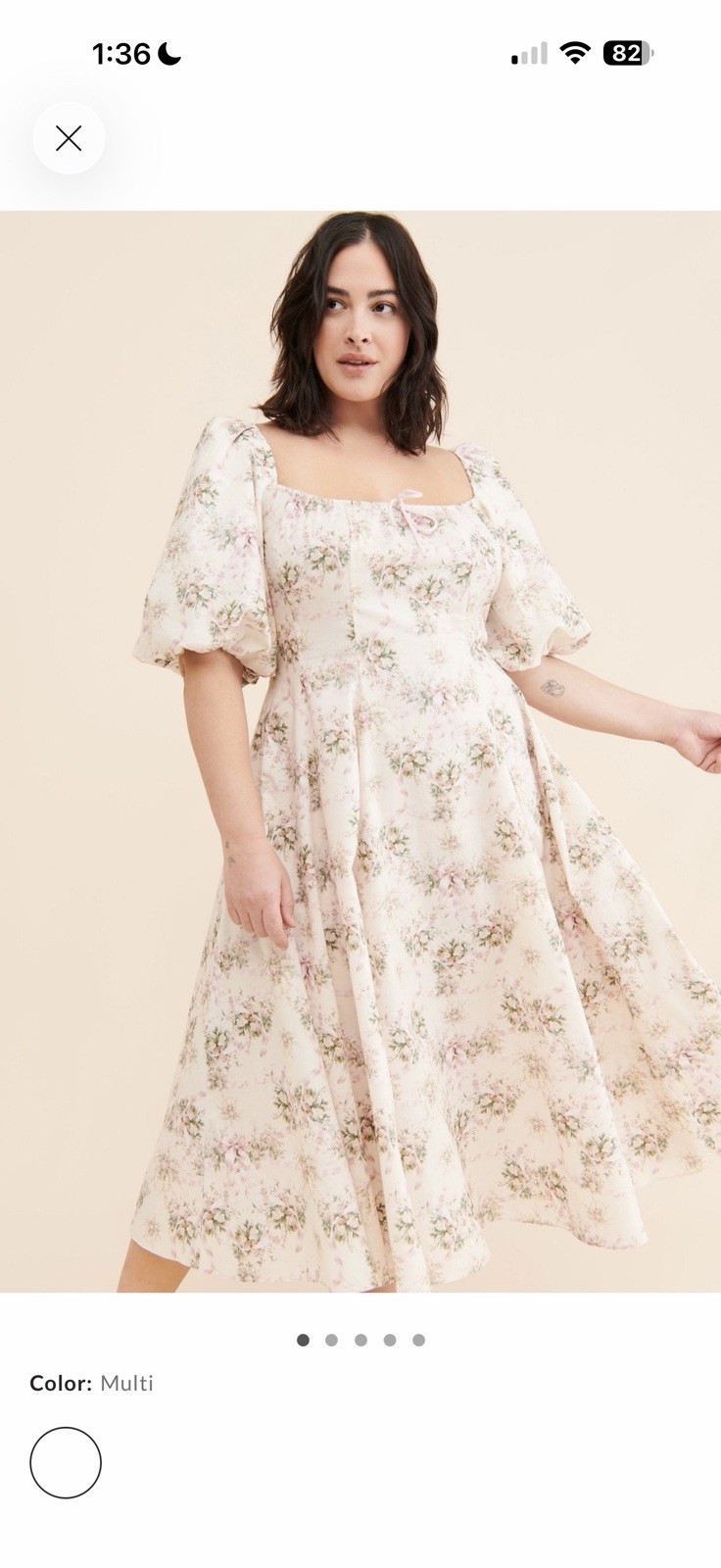 Selkie Women’s Midi Length Selkie Floral Day Dress Size Medium