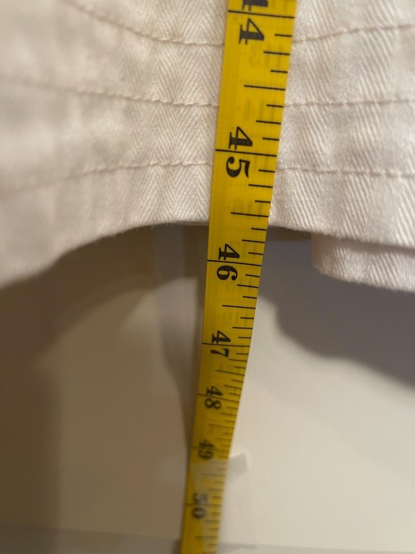 Everlane Womens Ivory Denim Organic Cotton Strap Flare Dress/Pockets/Wide Sash S