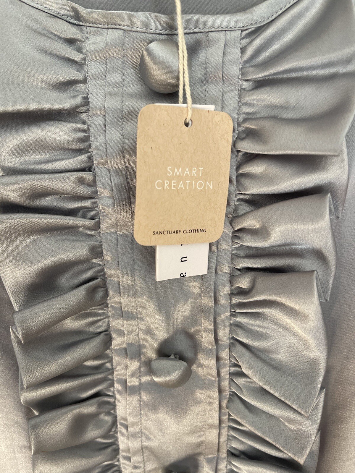 Sanctuary Clothing Vertigo Paris Silver Gray Silky Feel Dress NWT Women’s XS