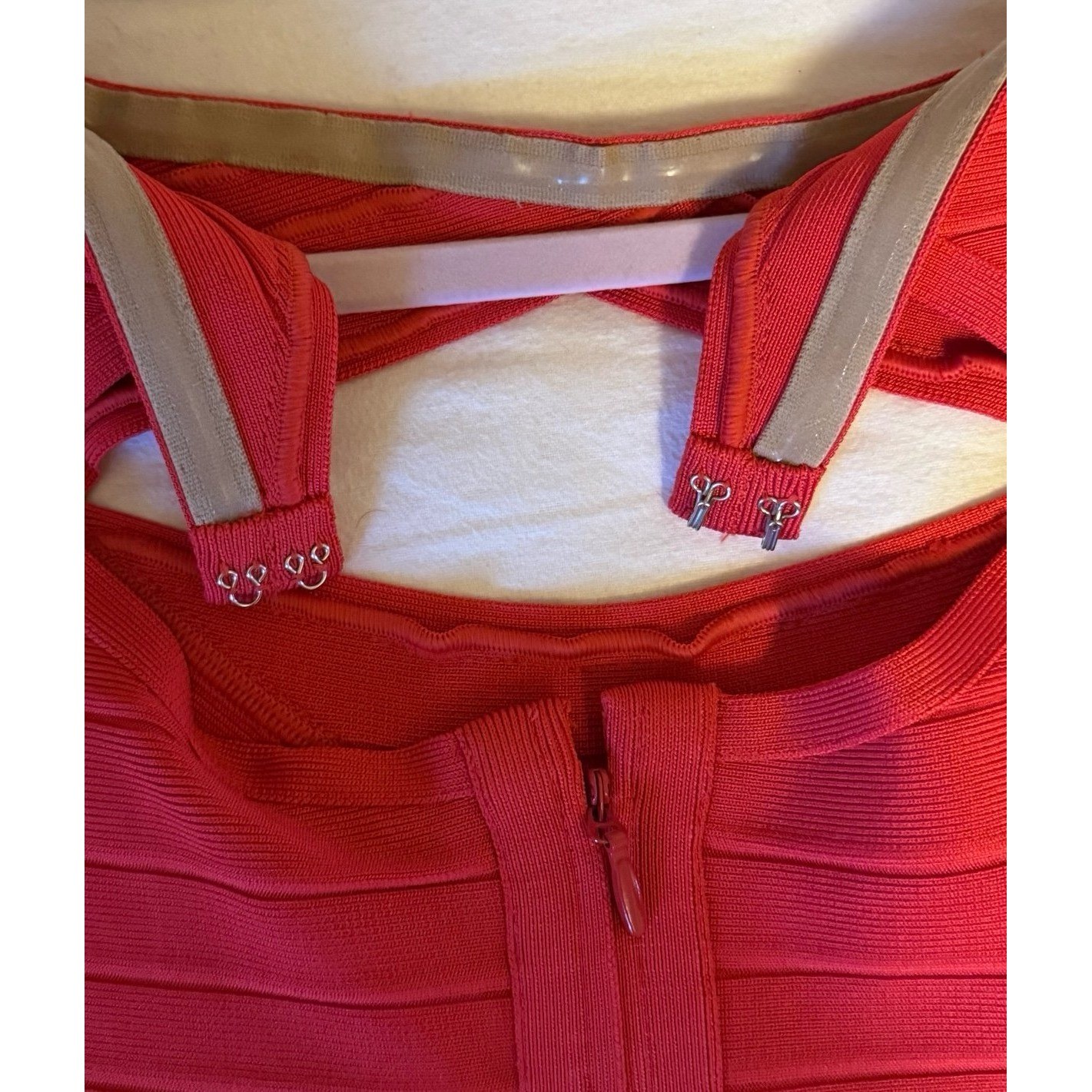 Y2K Herve Leger Red Body-Con Vintage Bandage Dress Size XS New With Tags