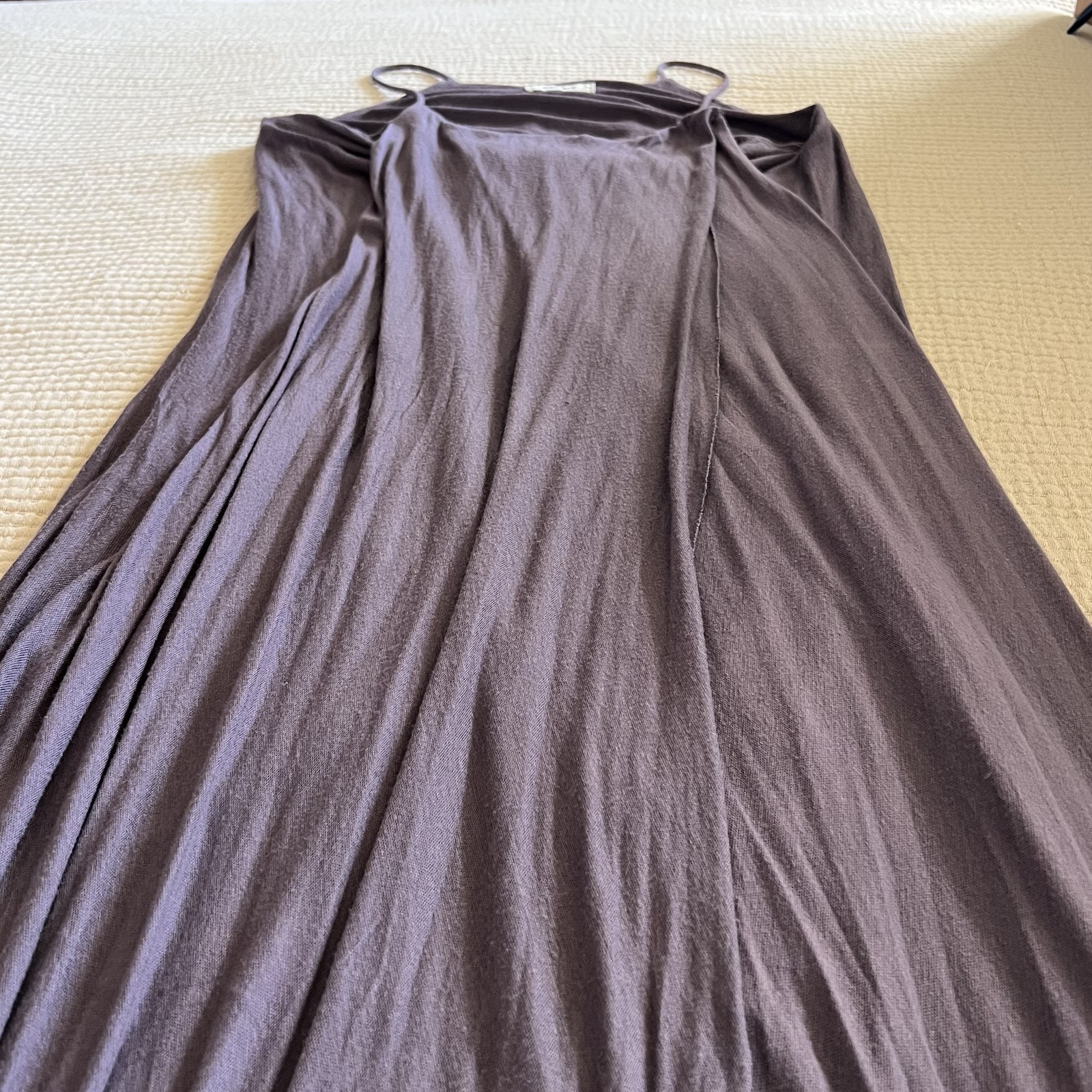 Mod Ref Dress Womens Medium Purple Gray Maxi Sleeveless Halter Drape Beach Boho