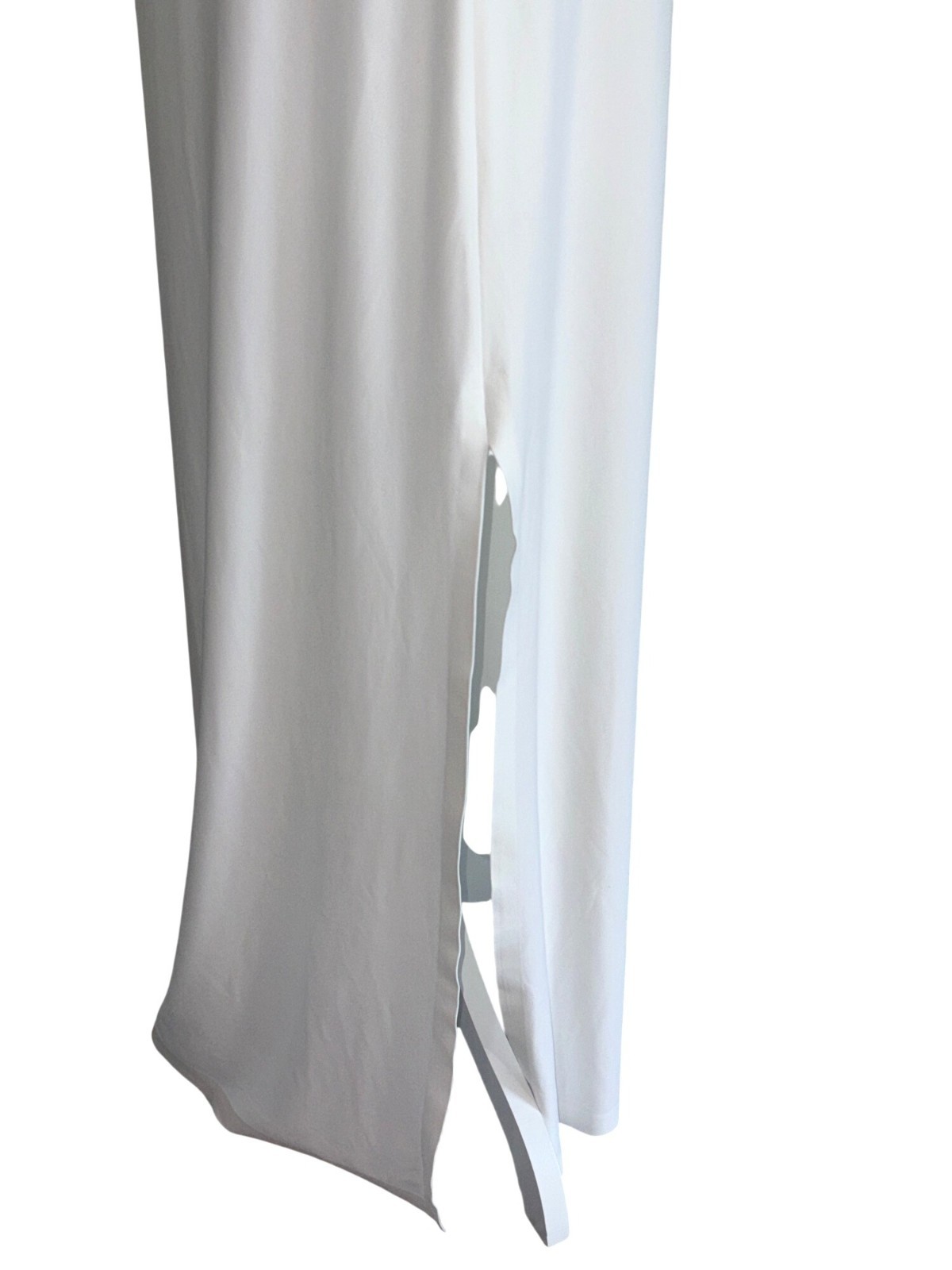 Norma Kamali Strapless Tailored Side Slit Gown in Snow White Small New Womens Dr