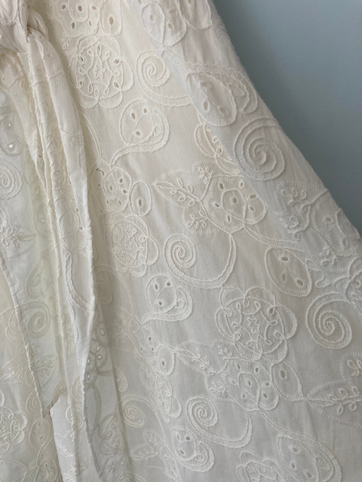 NWT Elie Tahari Fully EMBROIDERED Lined Cotton Fit & Flair Dress Sz 8 White $395