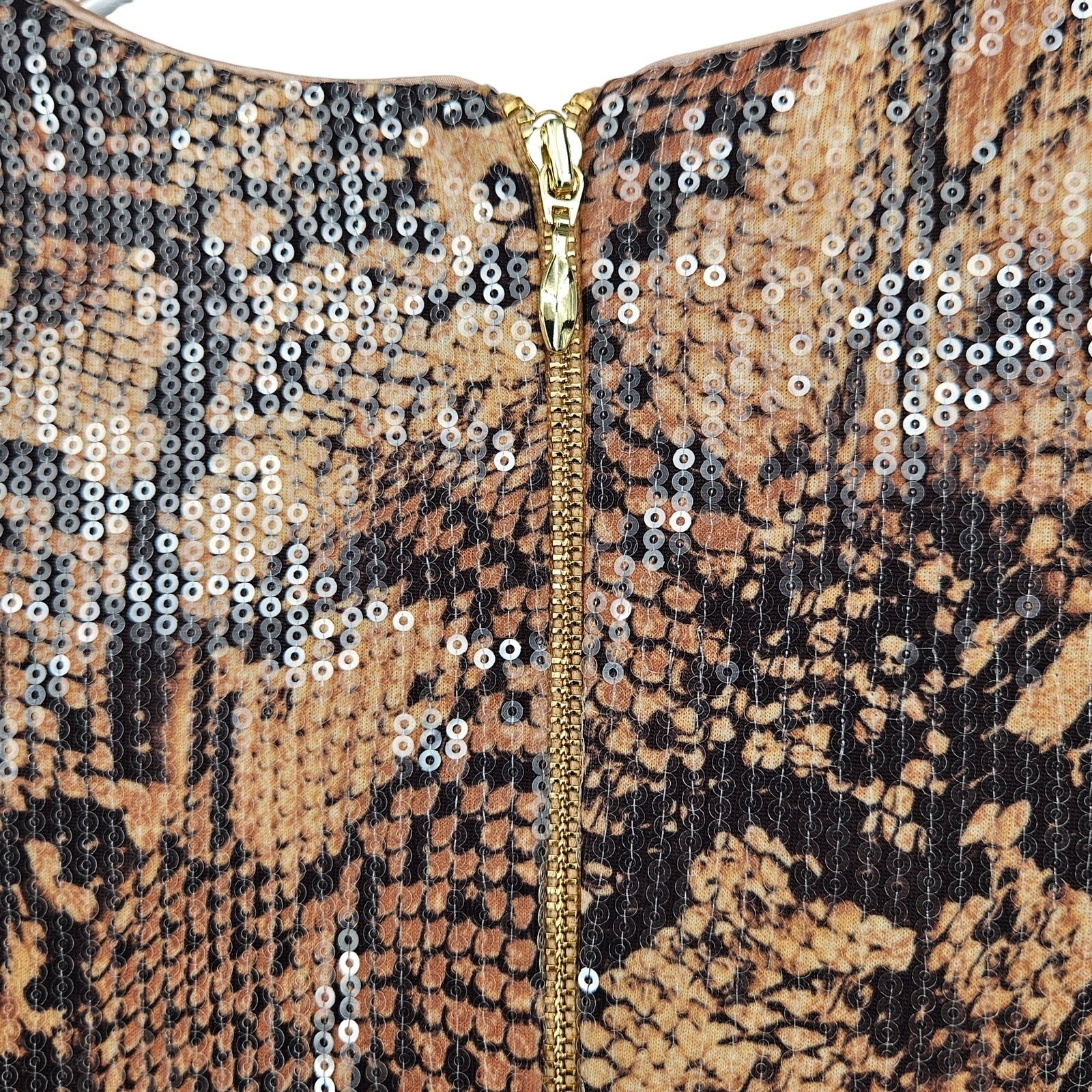 Rebecca Vallance Bellis Snakeskin-Print Mini Dress US 6 NEW