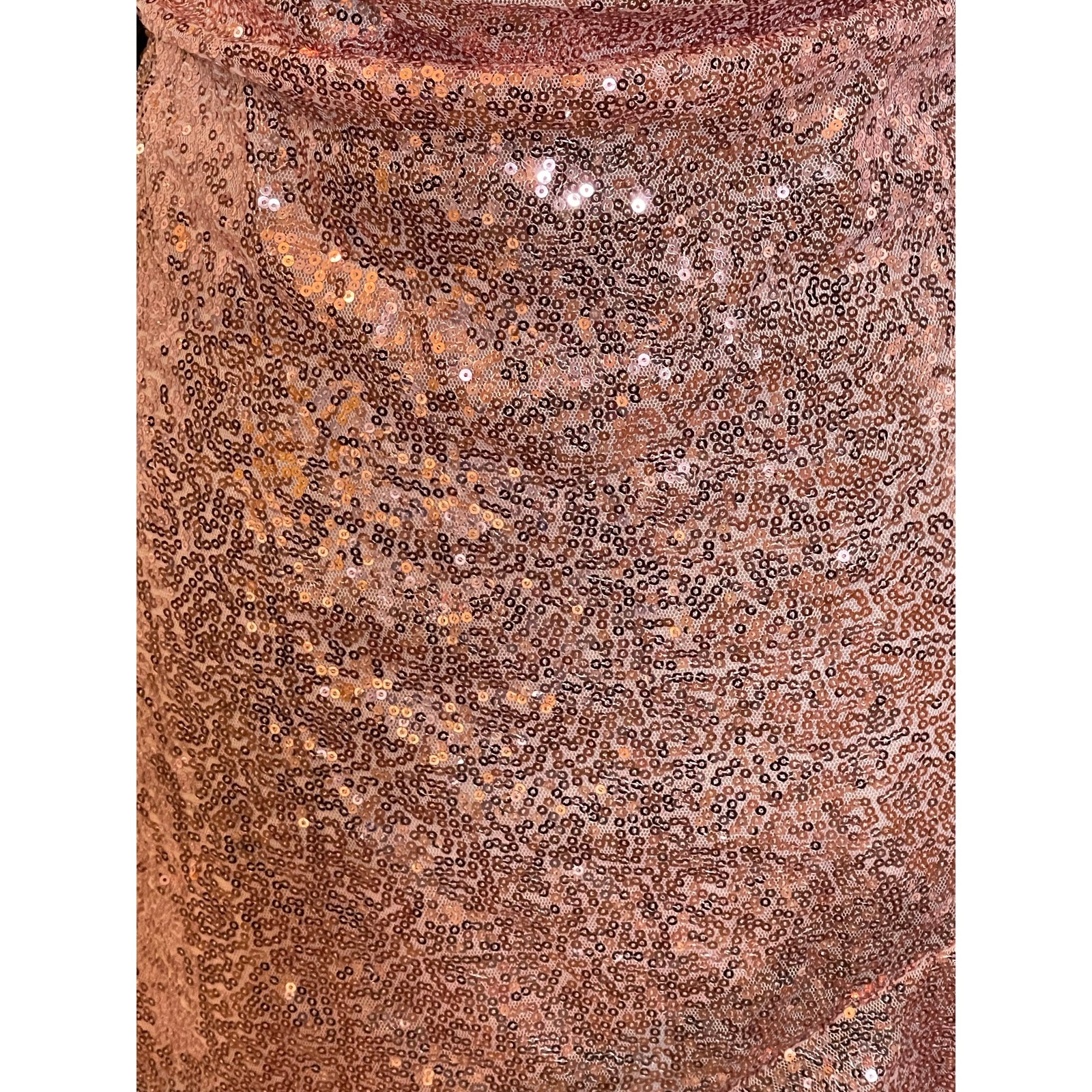 Blush Sequin Tie Back Cami Mini Short Dress Large