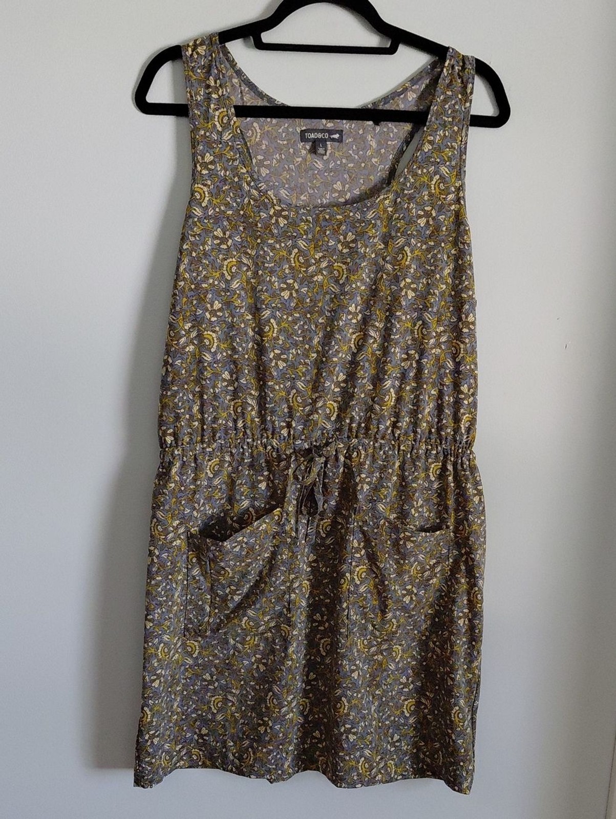 Toad&Co Sunkissed Livvy Tank Dress Lightweight Floral Athleisure Sporty