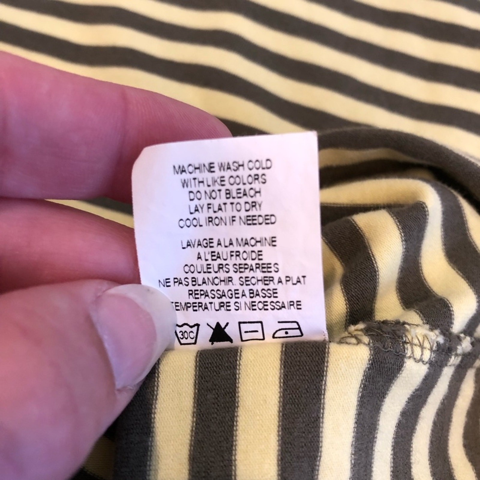 Theory yellow brown striped cap sleeve tee dress size Medium