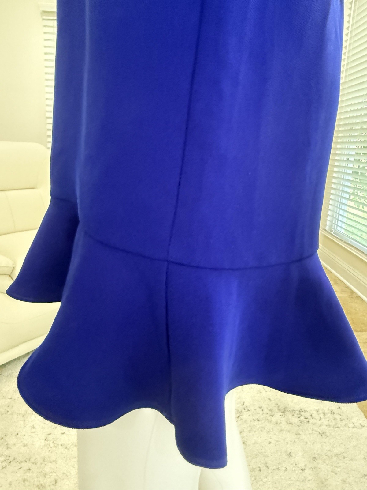 Lovers + Friends Revolve Ruffle Teddy Mini Dress in Colbalt Blue Size S