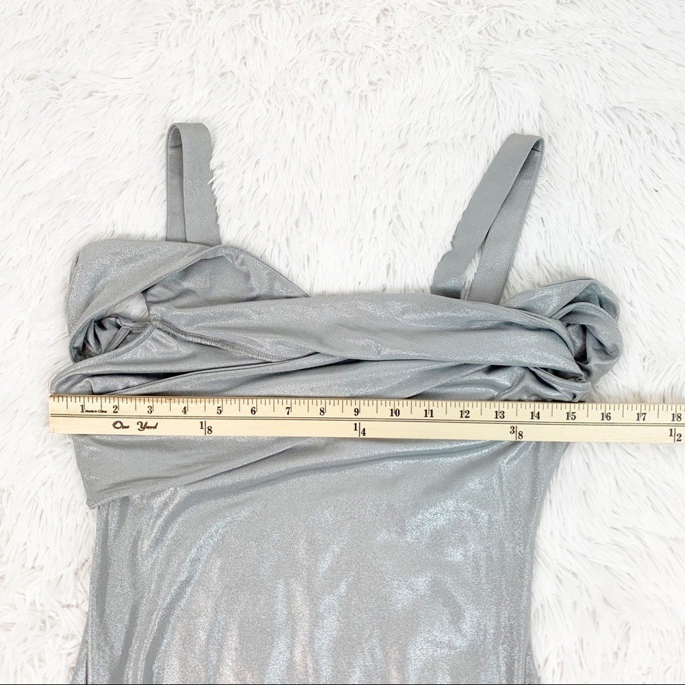 By the Way women Evie Cold Shoulder Dress in Silver bodycon