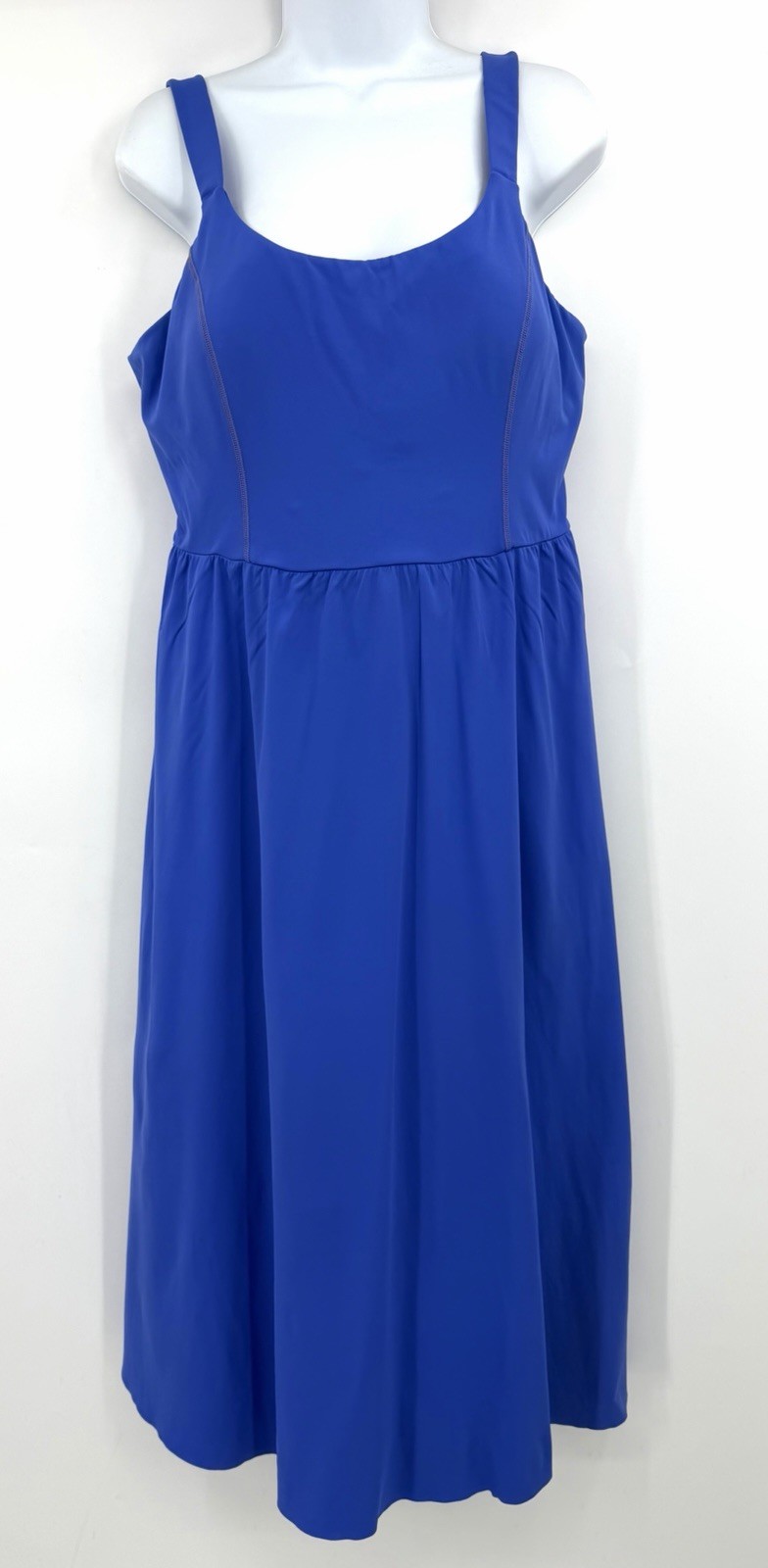 Halara Softly Zero Airy Padded Cool Touch Midi Casual Dress Pockets Size XL